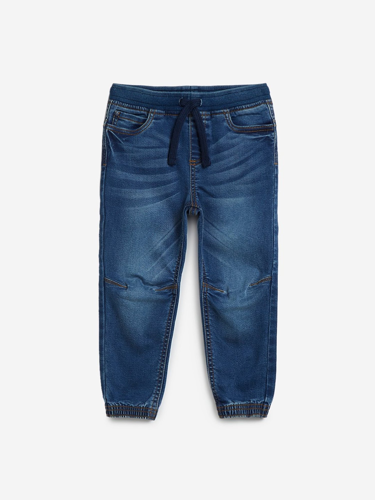 Buy HOP Kids by Westside Blue Denim Jogger Style Jeans Online