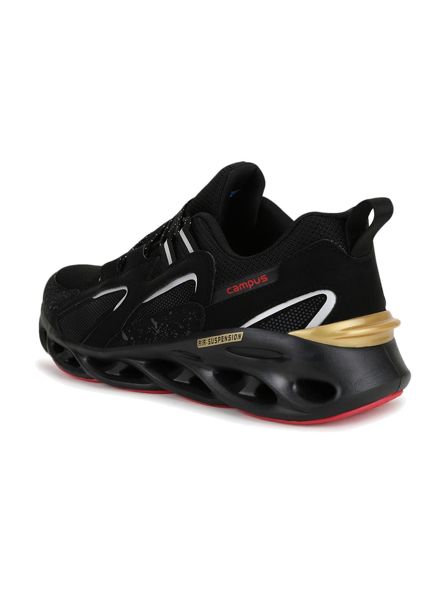 Campus Men's Gain Black Running Shoes 