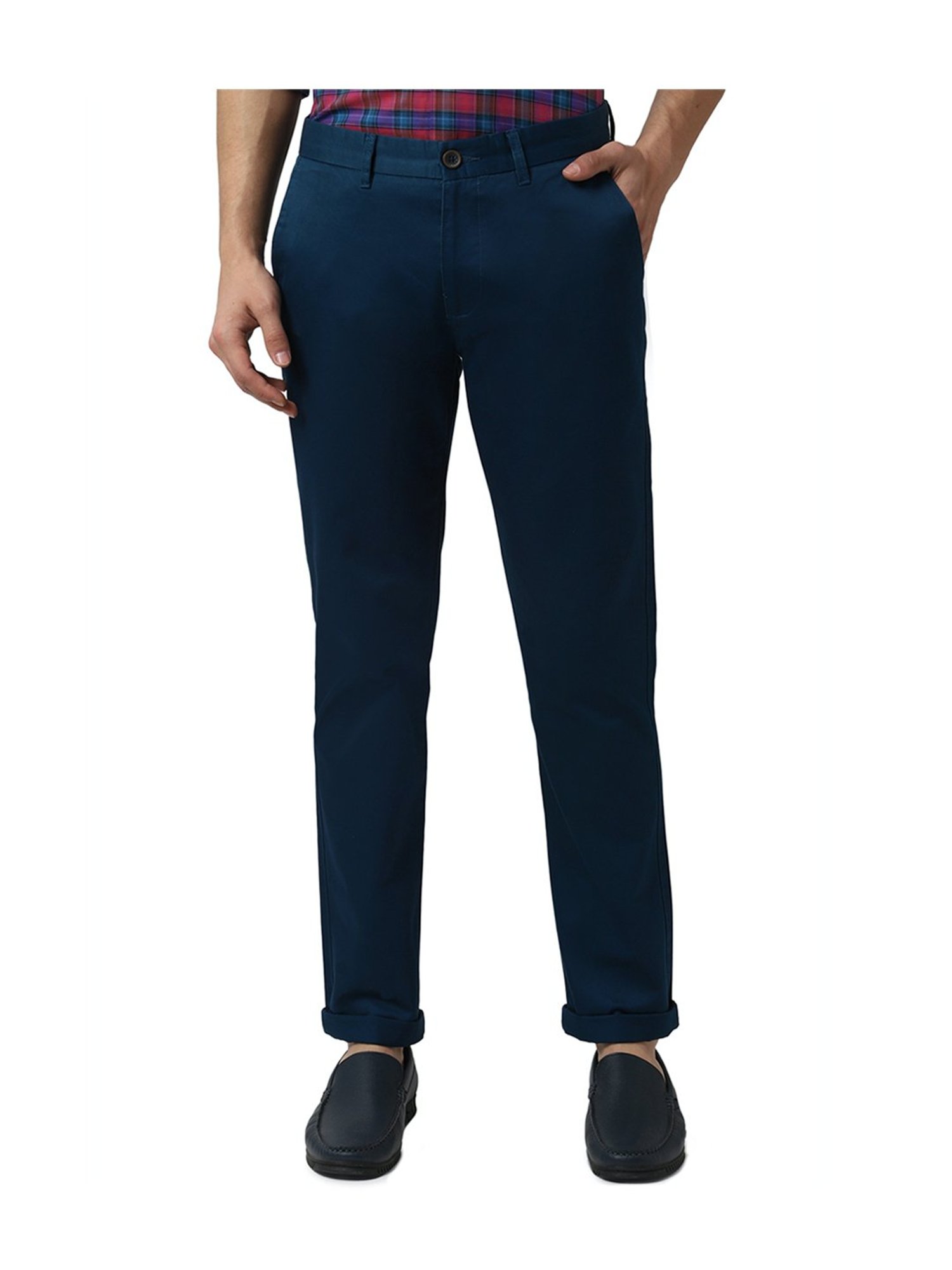 PETER ENGLAND Slim Fit Men Dark Blue Trousers  Buy PETER ENGLAND Slim Fit  Men Dark Blue Trousers Online at Best Prices in India  Flipkartcom