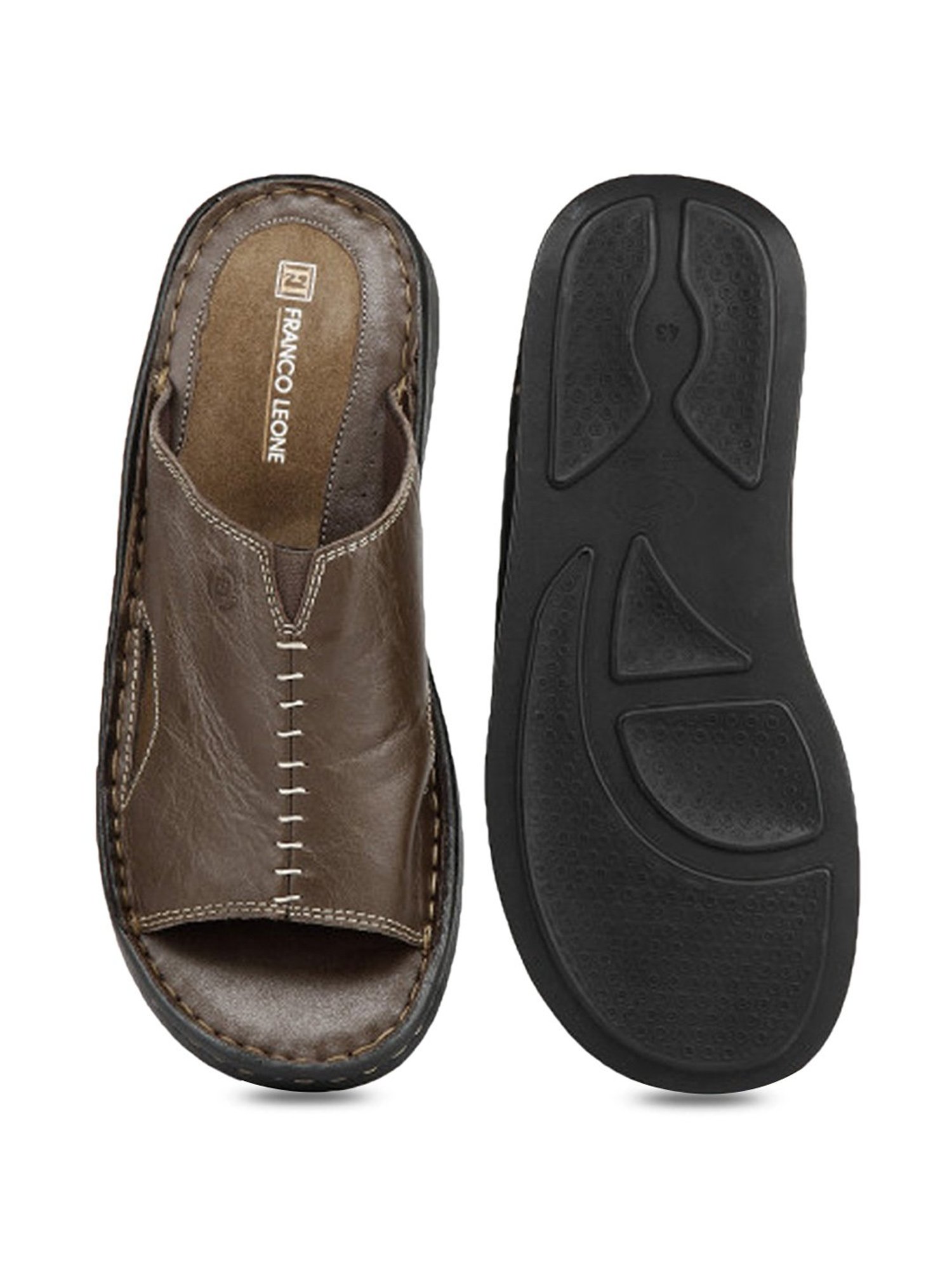 Buy Black Flip Flop & Slippers for Men by FRANCO LEONE Online | Ajio.com