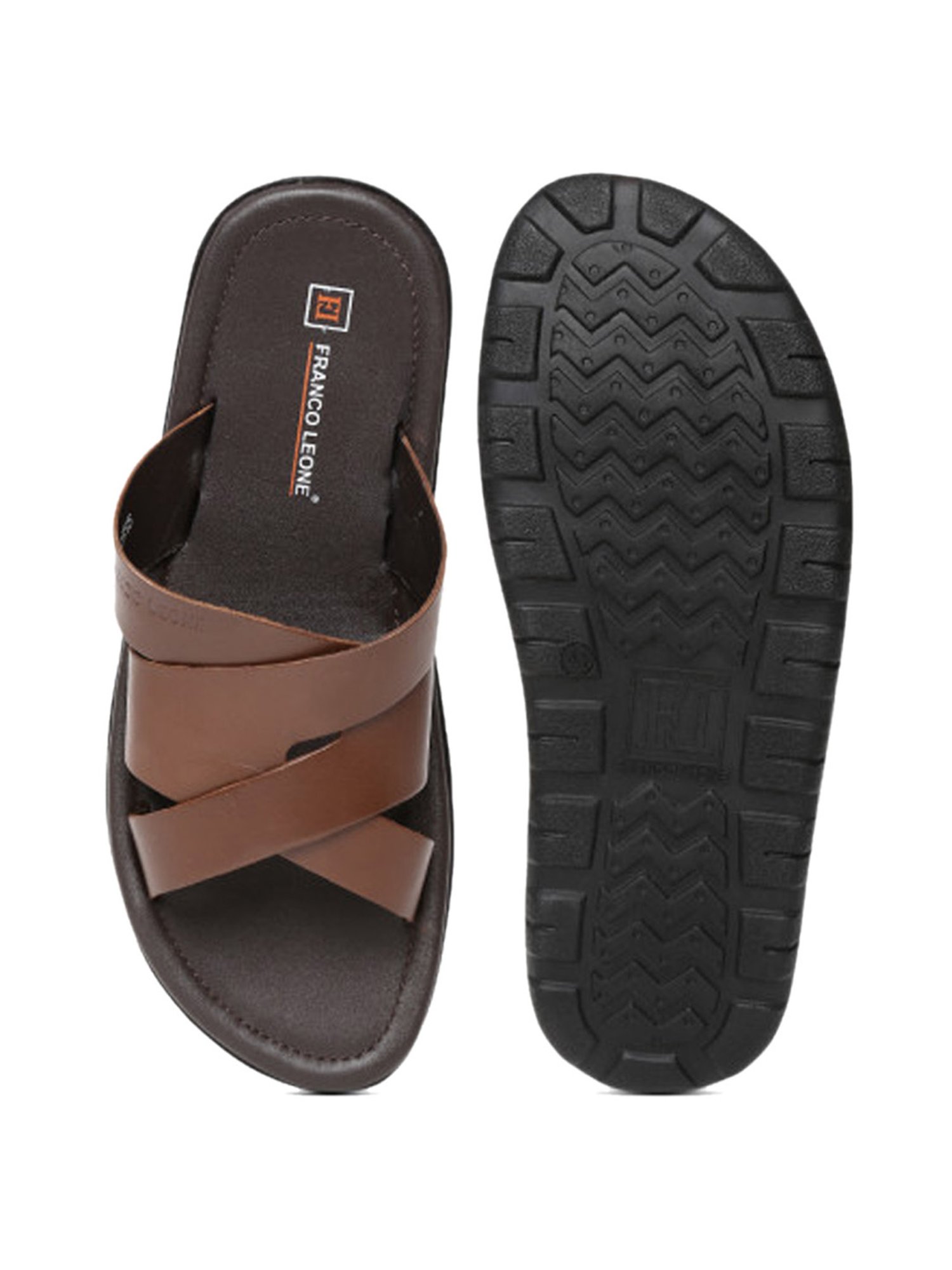 Buy FRANCO LEONE Mens Leather Velcro Closure Sandals | Shoppers Stop