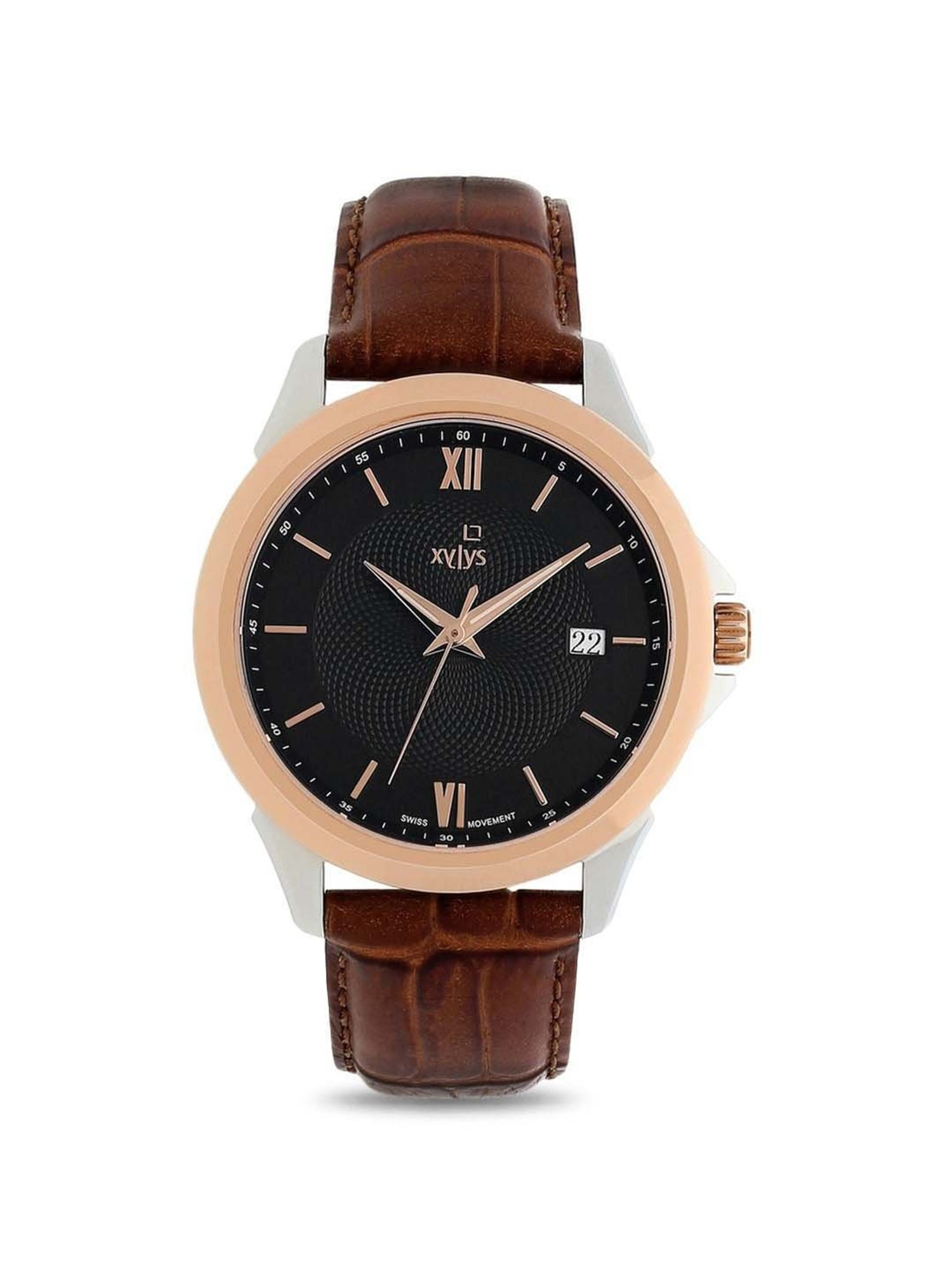 Buy Xylys Indigo Blue Dial Brown Leather Strap Watch 40024SL02E Online at  Low Prices in India at Bigdeals24x7.com