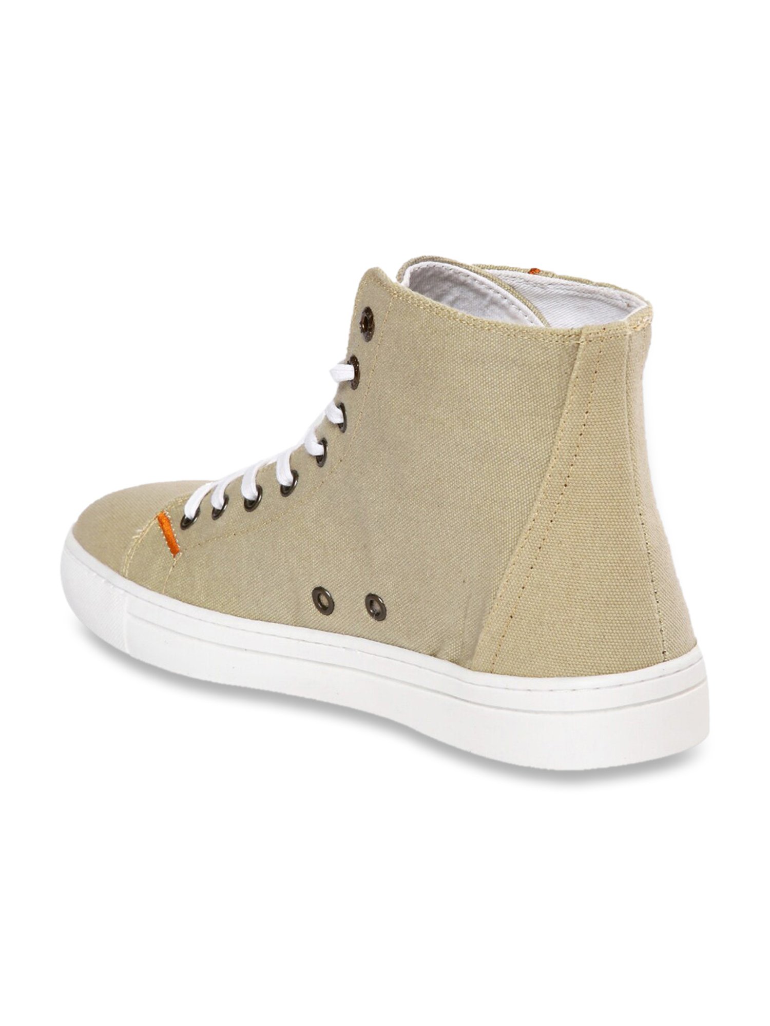 Akron Beige Ankle High Sneakers for Men 