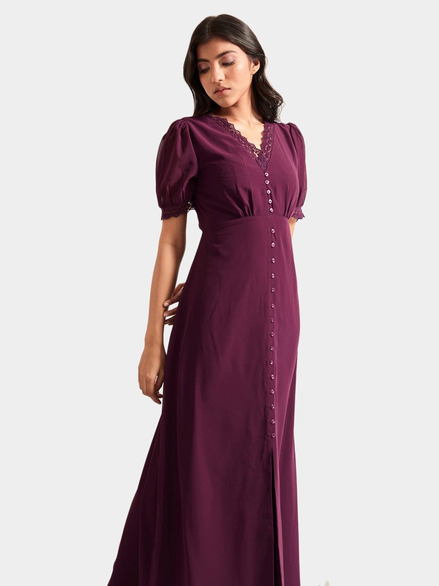 Tvf lavender clearance crepe maxi dress