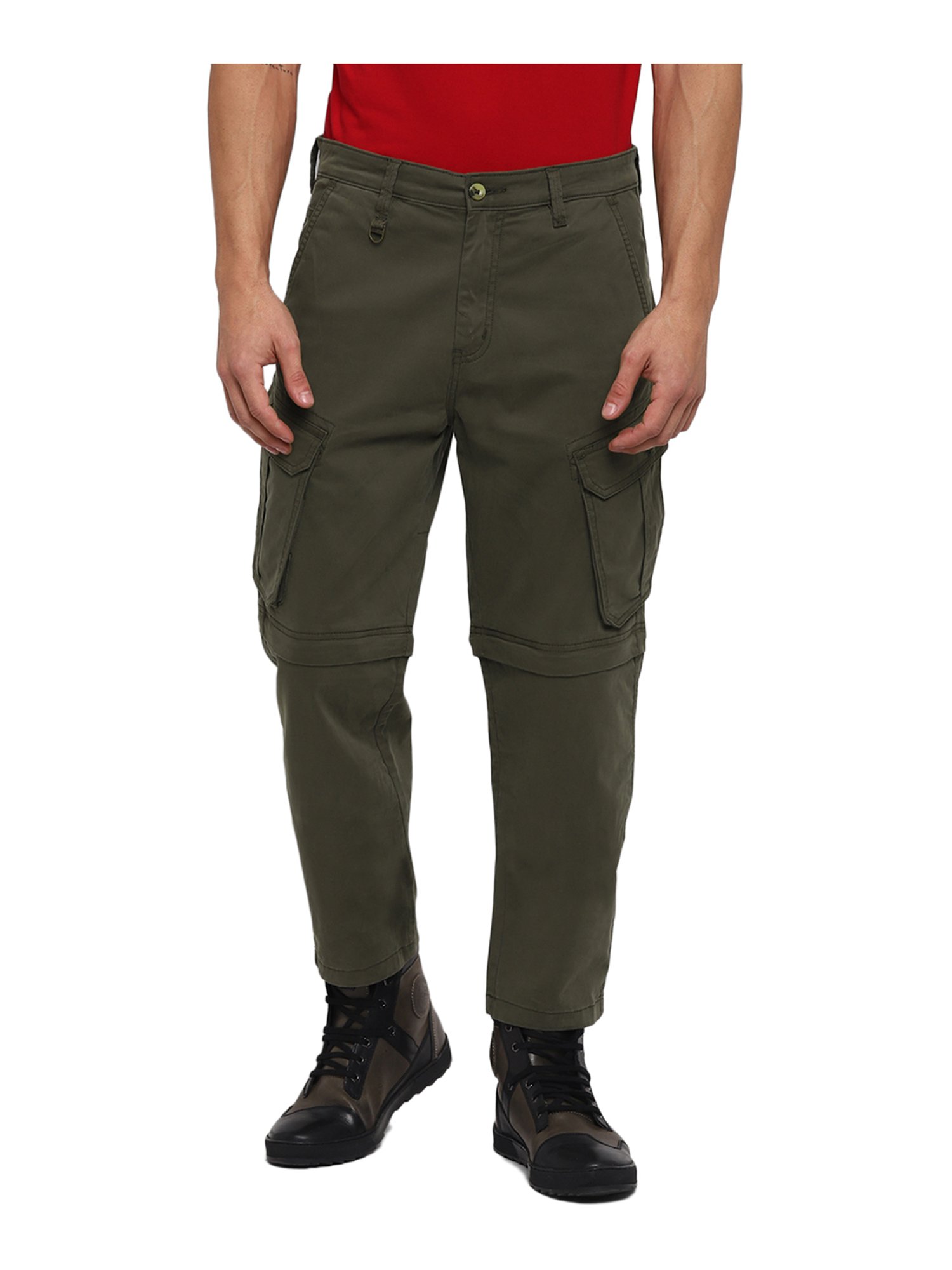 Buy Latest Stretch Grey Cargo Pants for Men Online in India