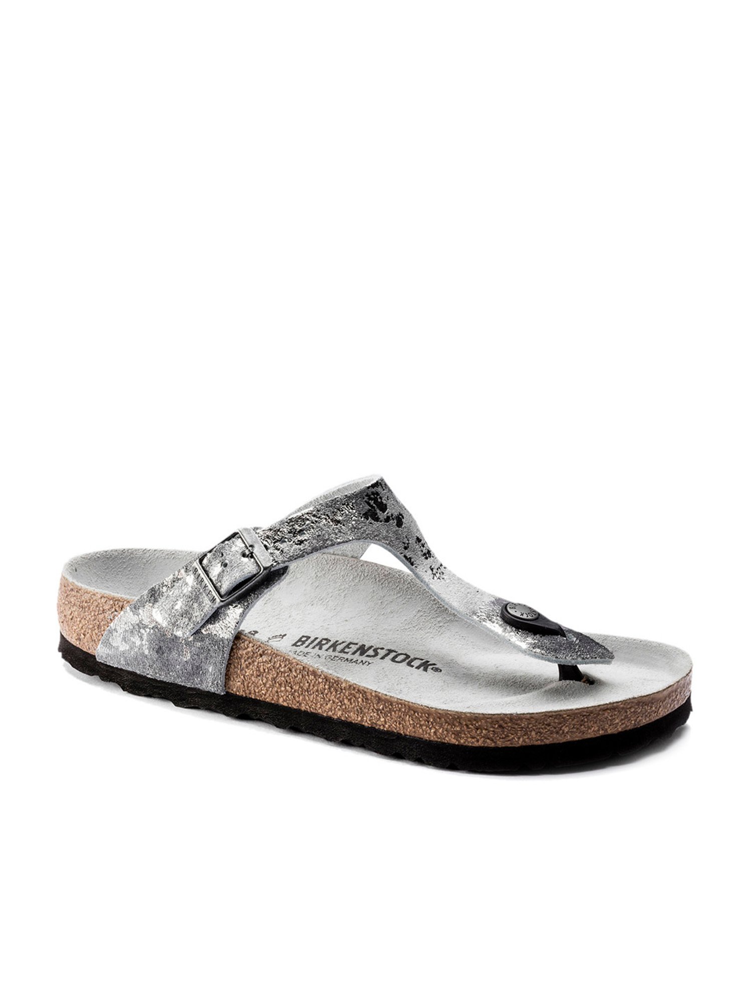 Silver sparkle birkenstocks hot sale