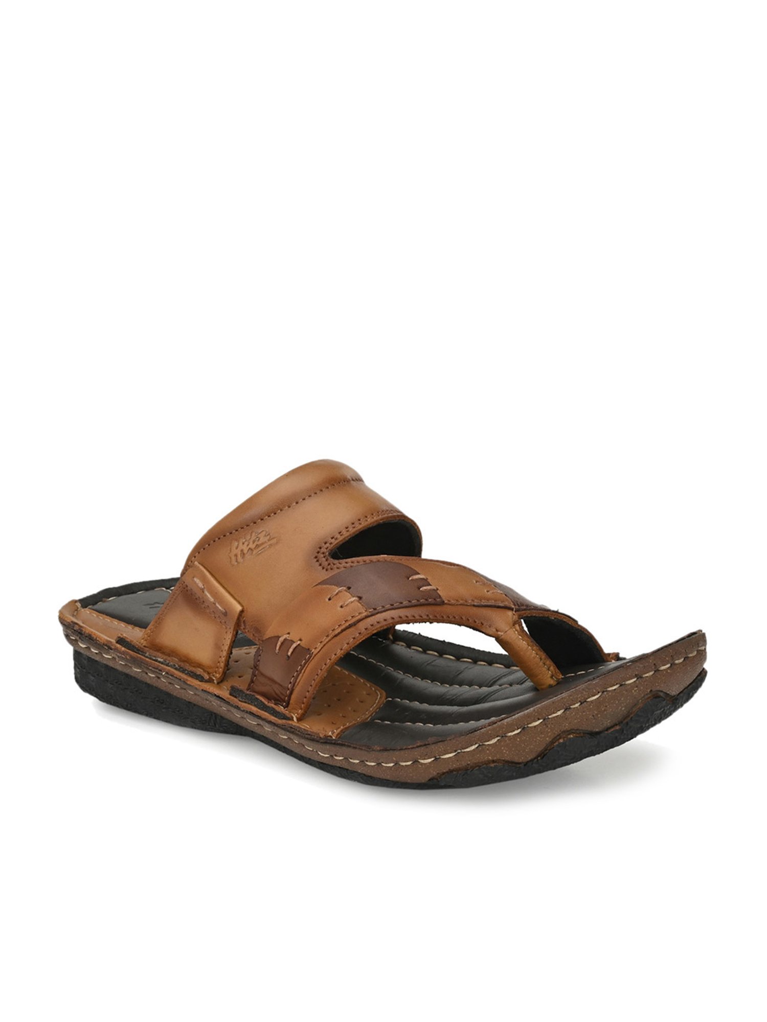 HITZ9214 Men's Black Leather Casual Velcro Sandals – Hitz Shoes Online