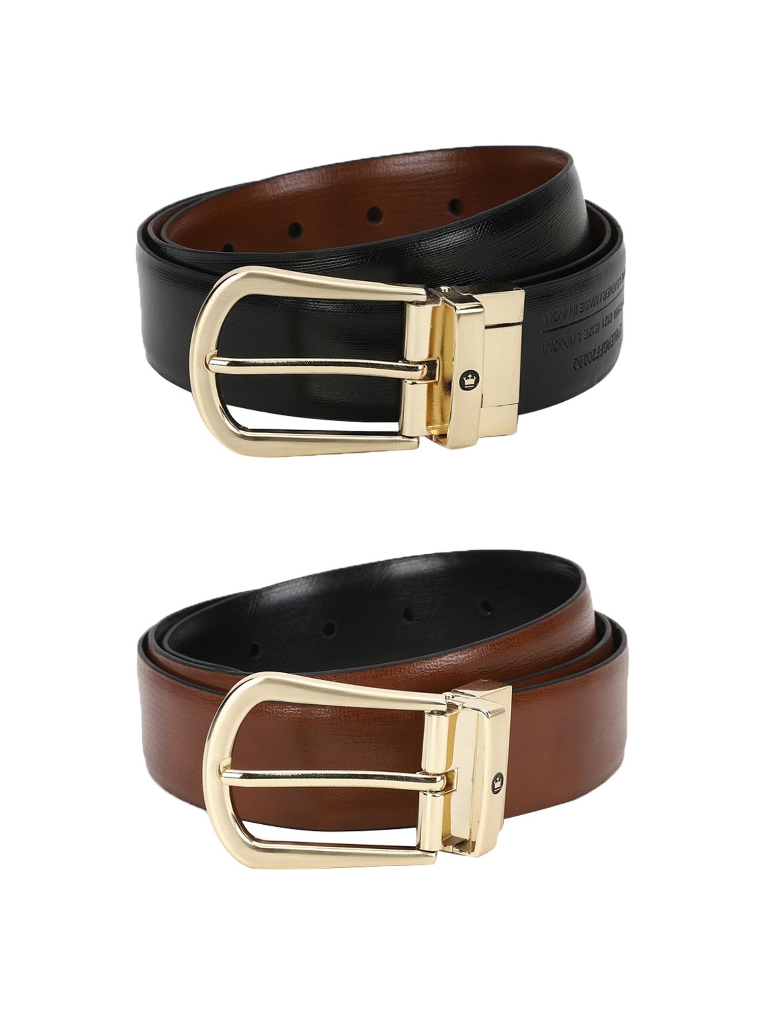 Buy Louis Philippe Black & Brown Leather Reversible Belt for Men