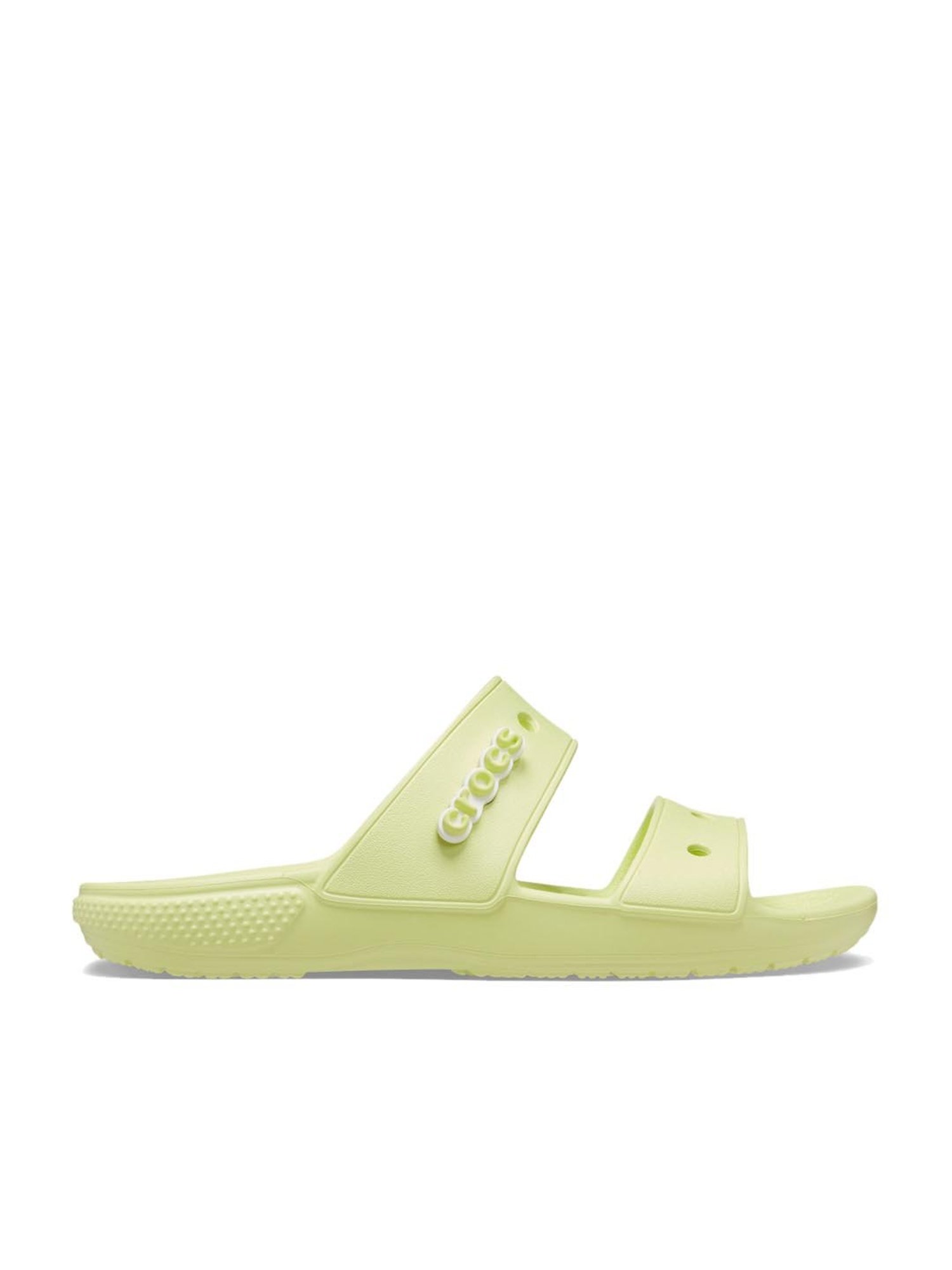 croc slides lime green