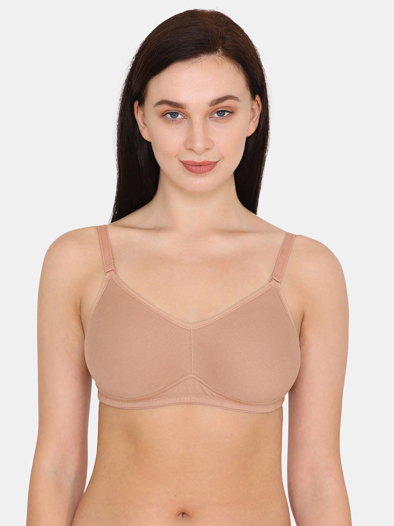 Zivame All That Lace Push Up Wired Low Coverage Bra-Beige