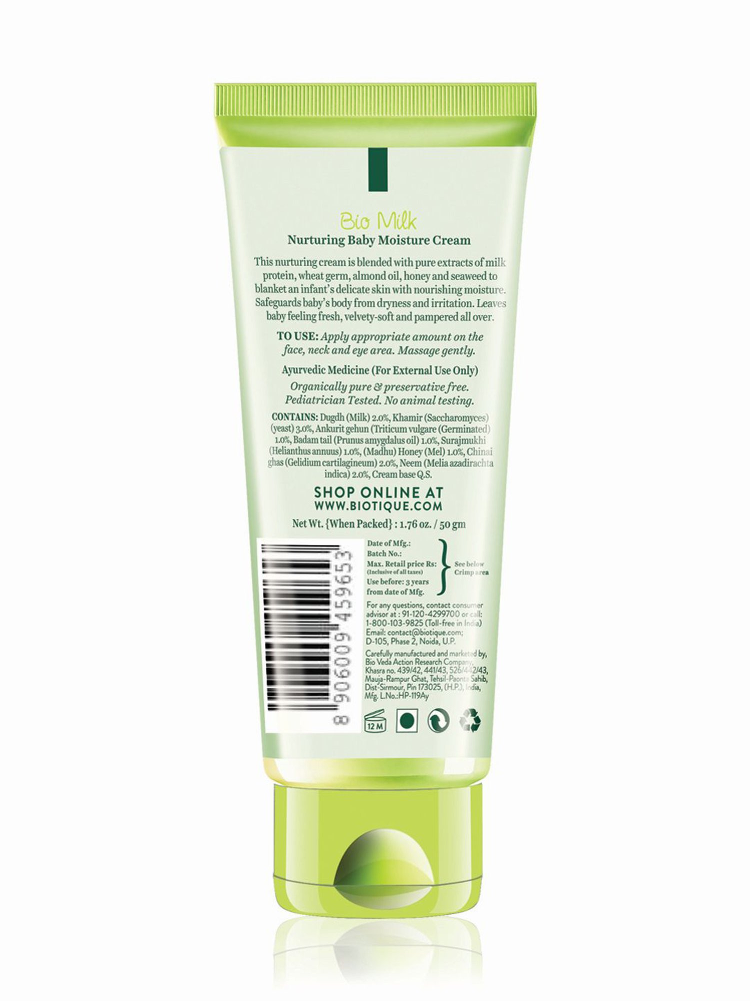 Biotique bio milk nurturing baby clearance moisture cream