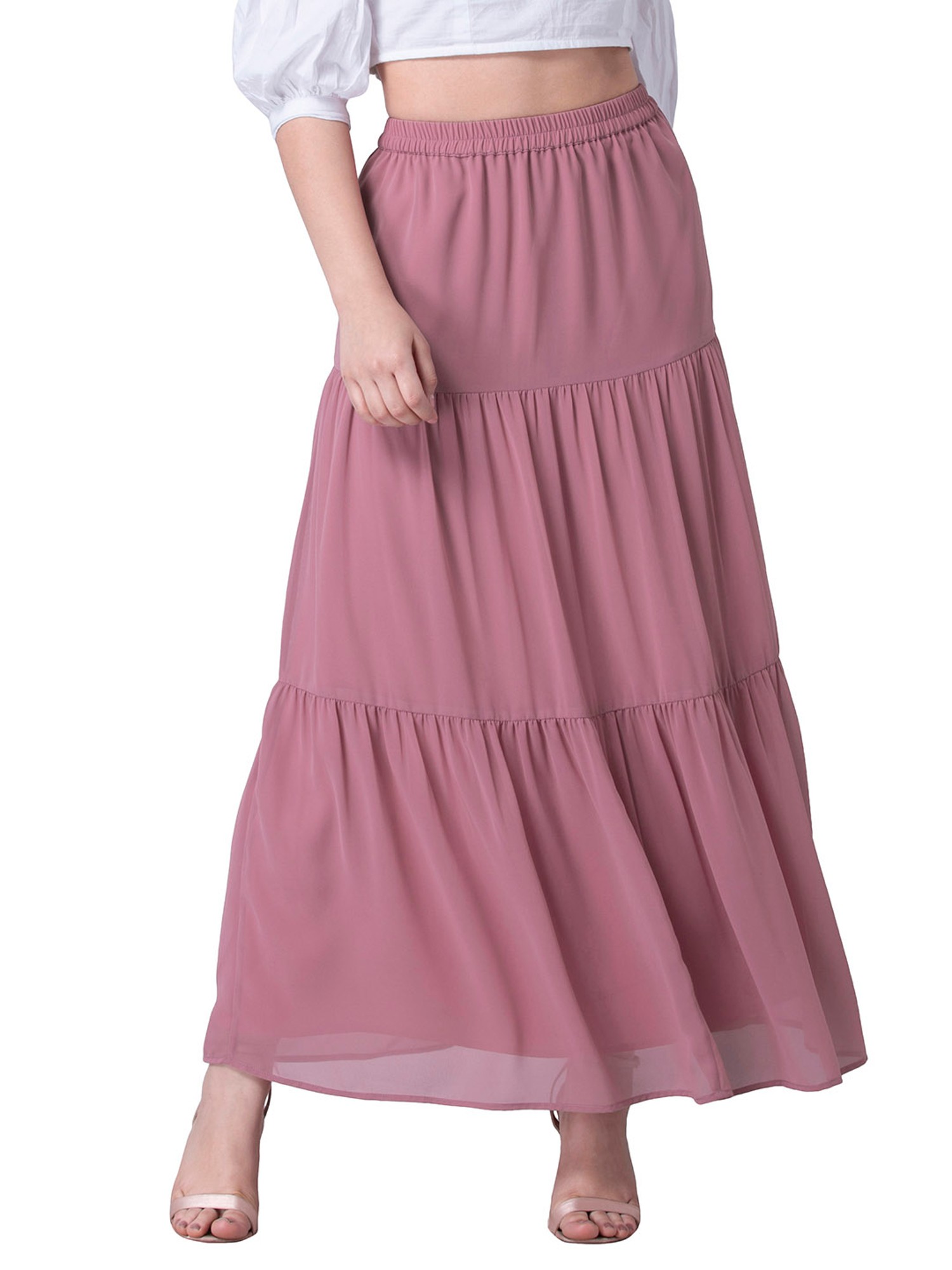 Faballey Skirts  Buy Faballey Beige Polka Belted Midi Skirt Online  Nykaa  Fashion