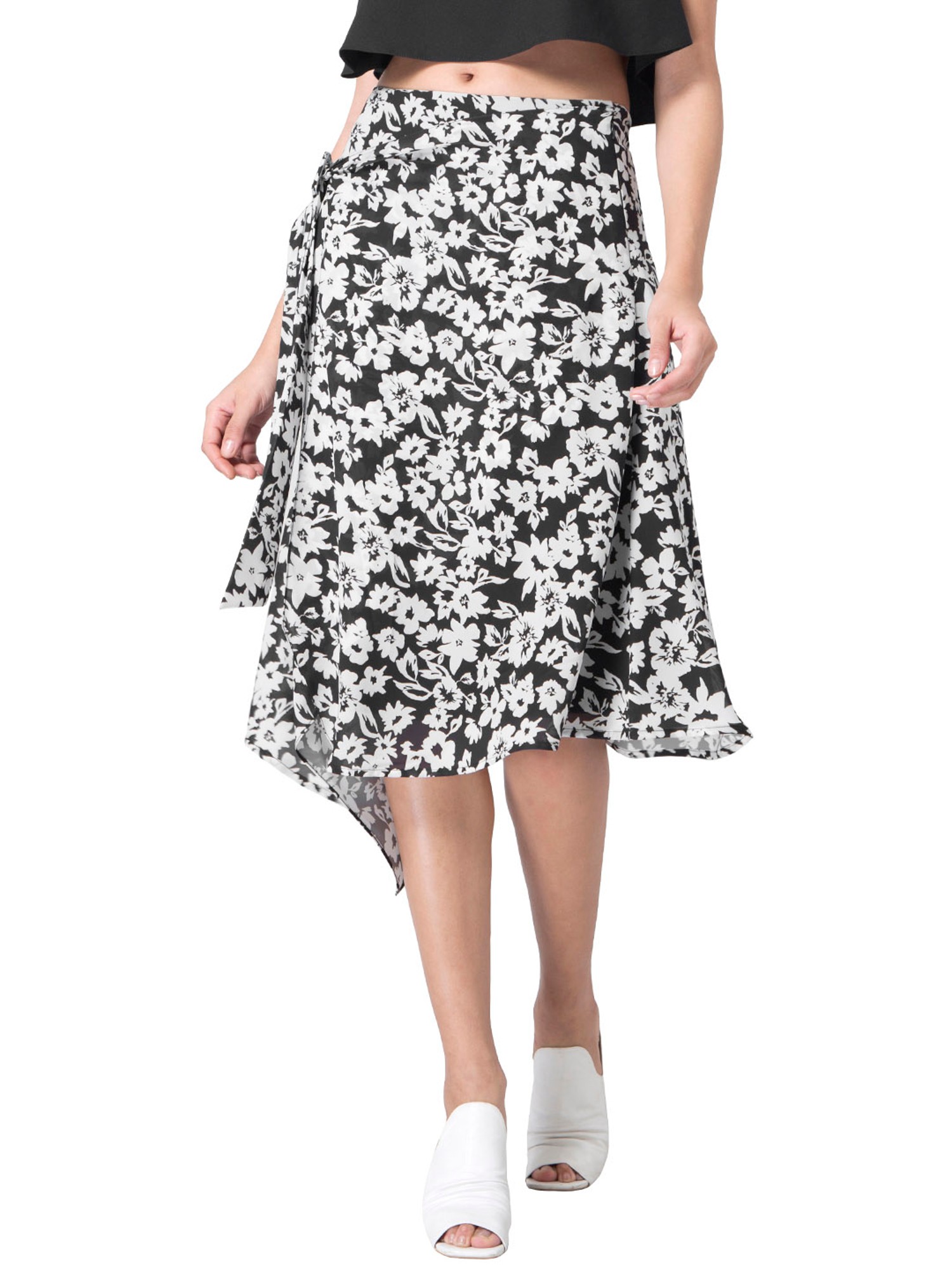 FabAlley Skirts  Buy FabAlley Dusty Pink Floral Knee Length Skirt Online   Nykaa Fashion