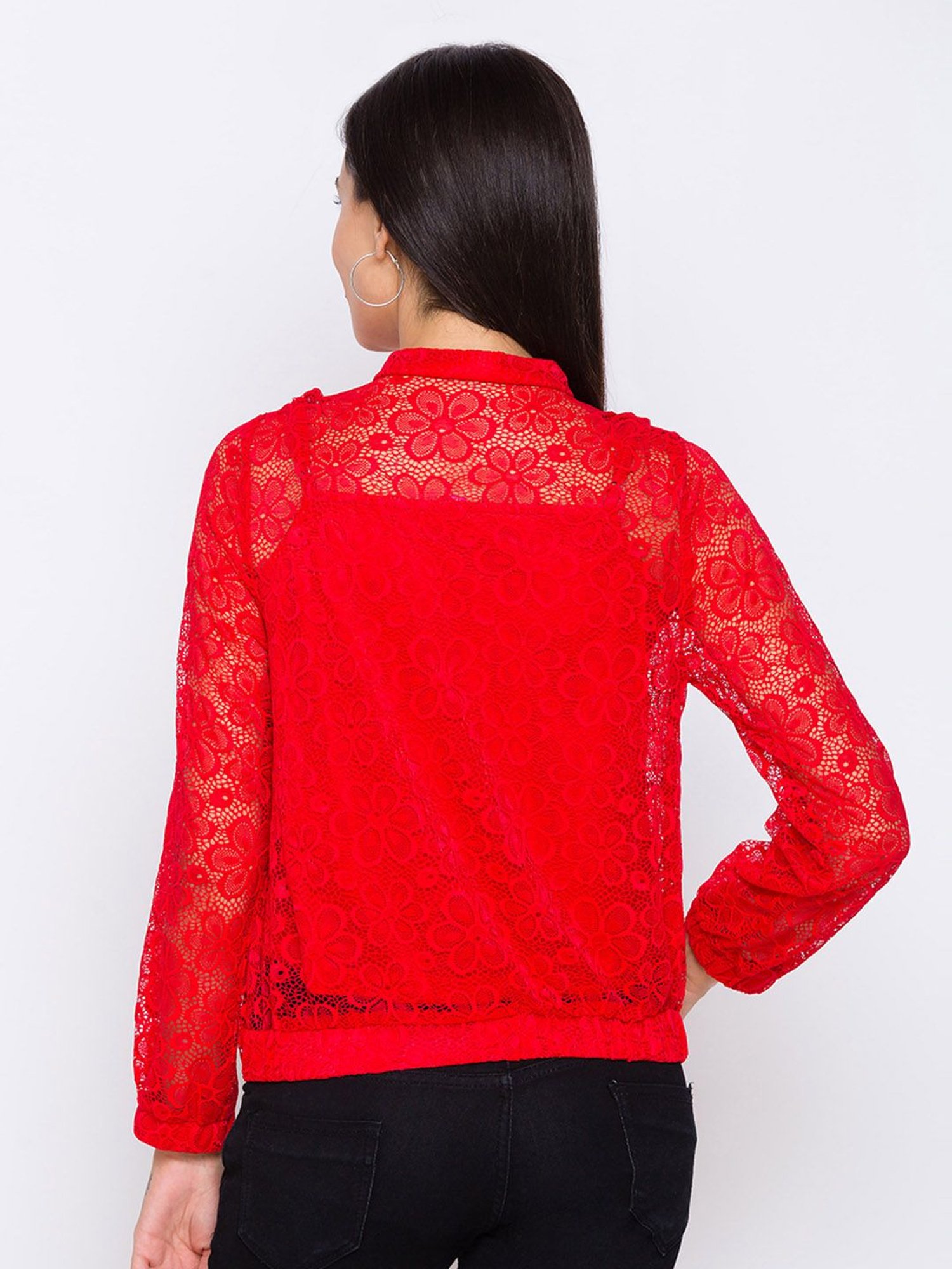 Red 2025 lace jacket