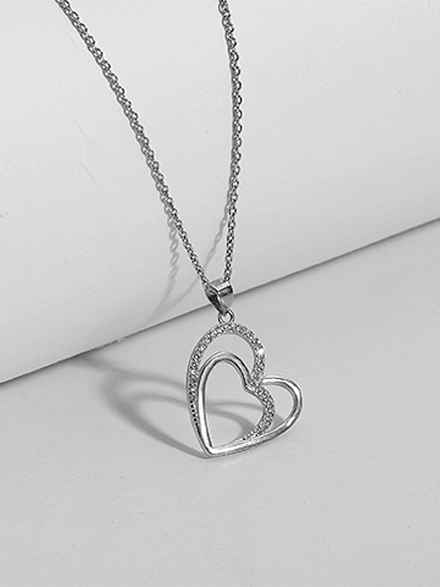 Art Attack I Love Nevada Stainless Steel Necklace - Silver State Heart Map Pendant, 18" Cable Chain