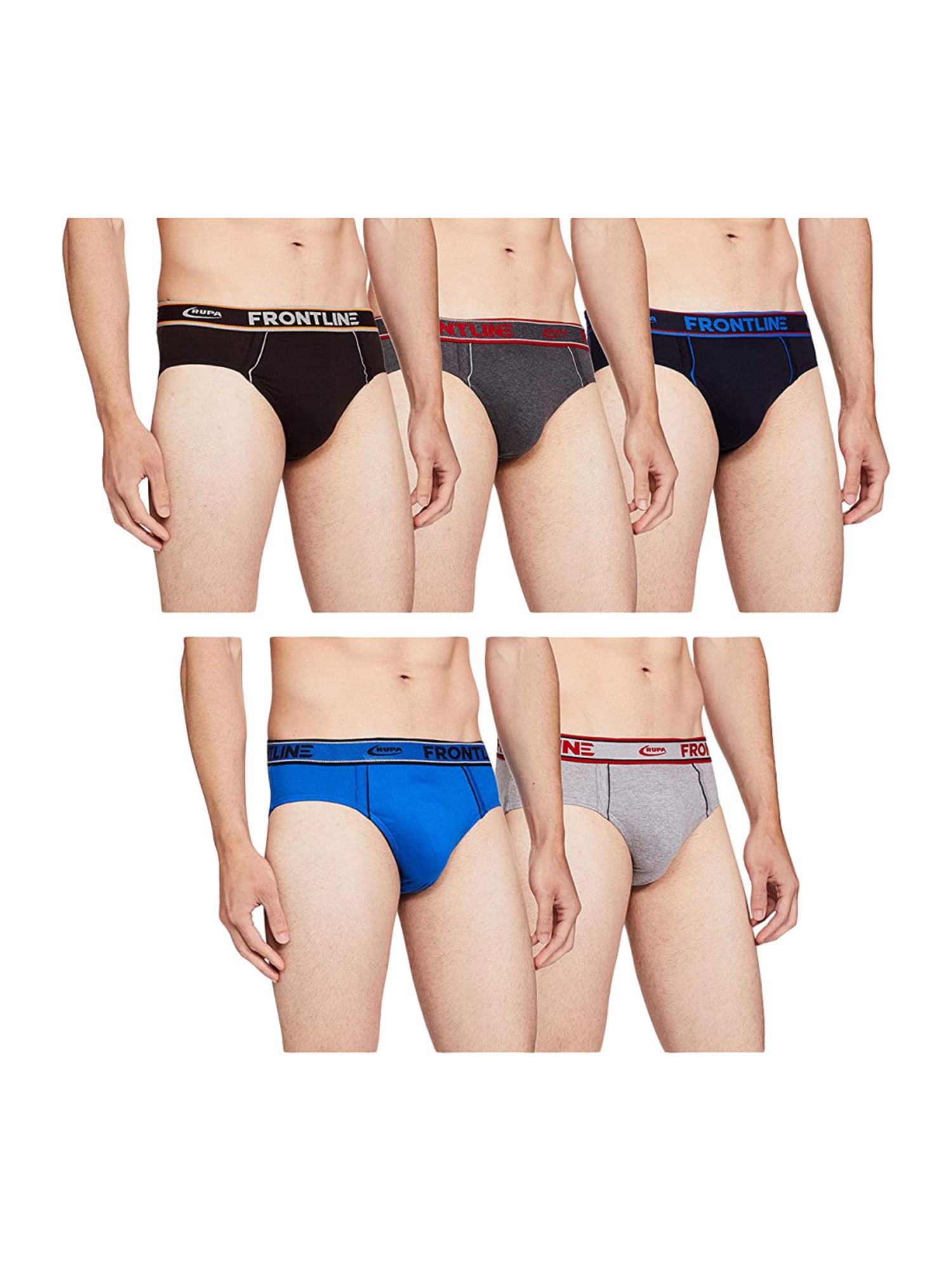 PRICE UP - RUPA Frontline Men's Cotton Brief (Pack of 5) at Rs. 157