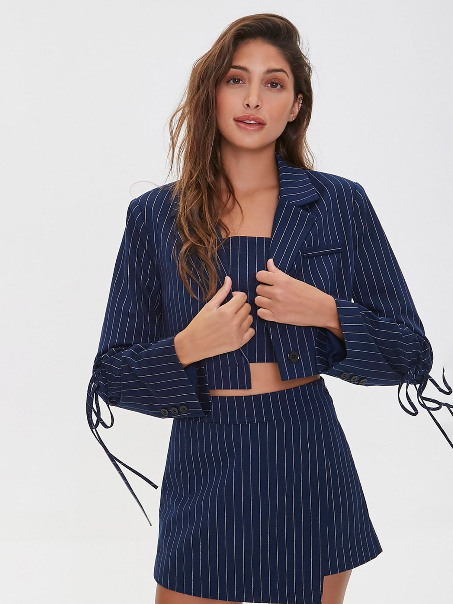 Black and white outlet striped blazer forever 21