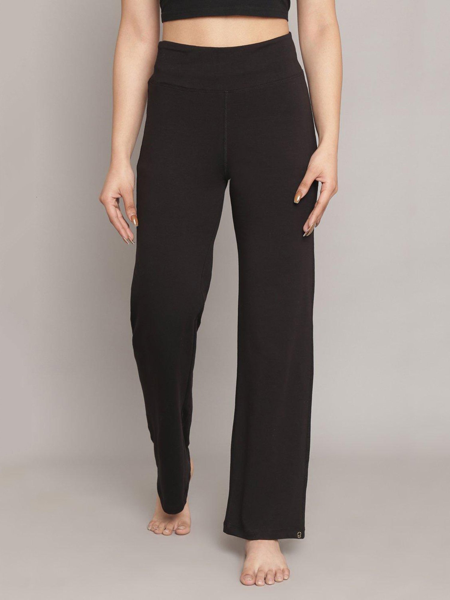 US CROWN Black Net Yoga Pant for women  Amazonin Fashion