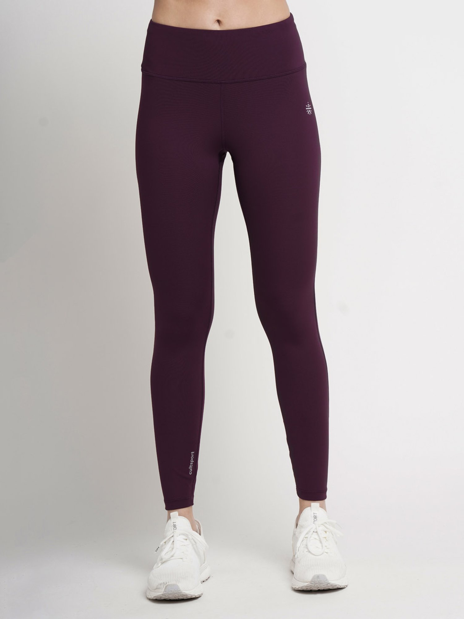 Buy Burgundy & Black Leggings for Women by Cultsport Online