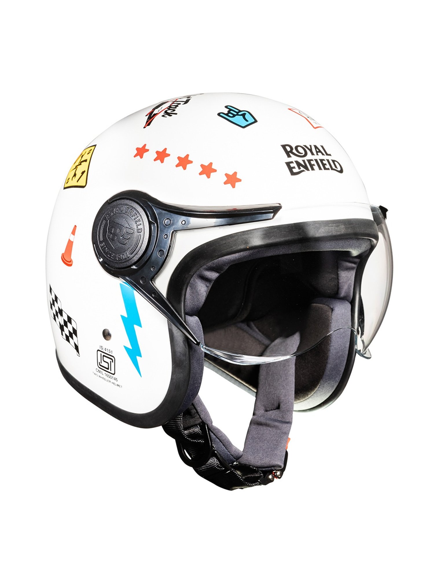 Royal enfield helmet store white