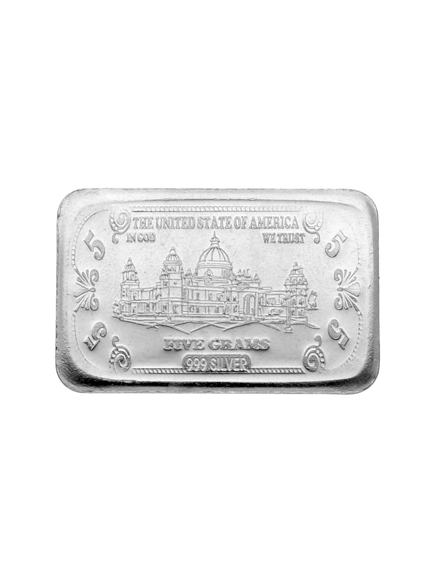 Buy Sri Jagdamba Pearls 5 Dollars 999 5gm Silver Bar Online At