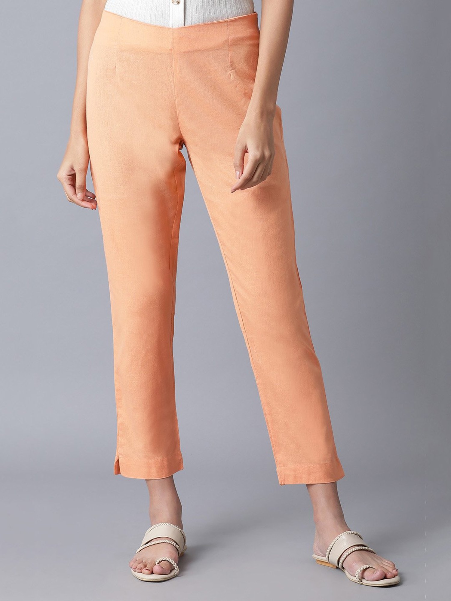 Buy Peach Trousers & Pants for Women by Quiero Online | Ajio.com