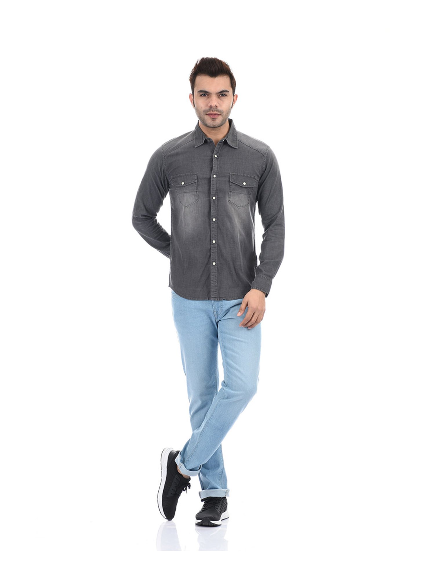 Buy Grey Shirts for Men by JOHN PLAYERS JEANS Online | Ajio.com