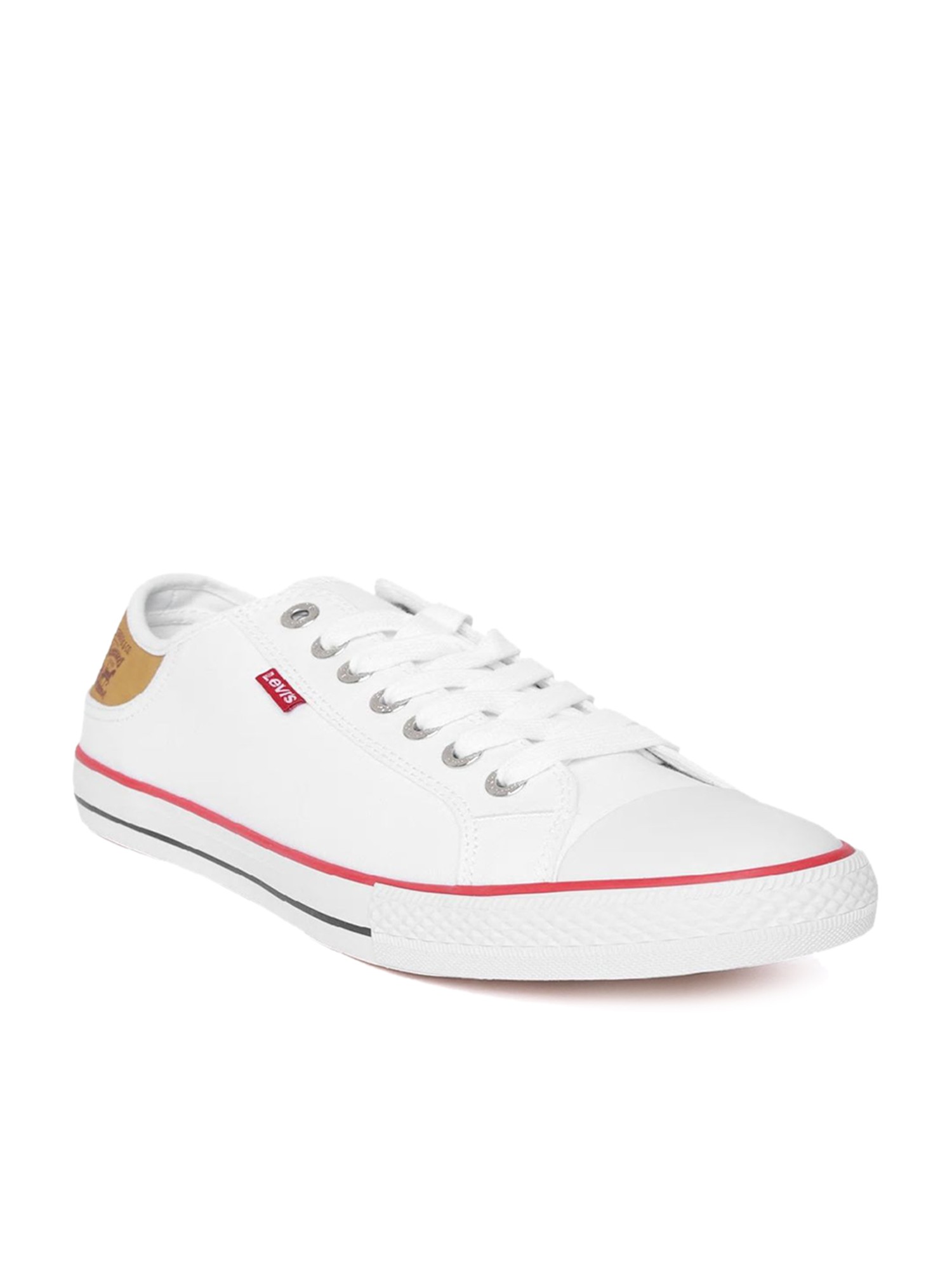 Levis Synthetic Leather Sneaker for Men - White