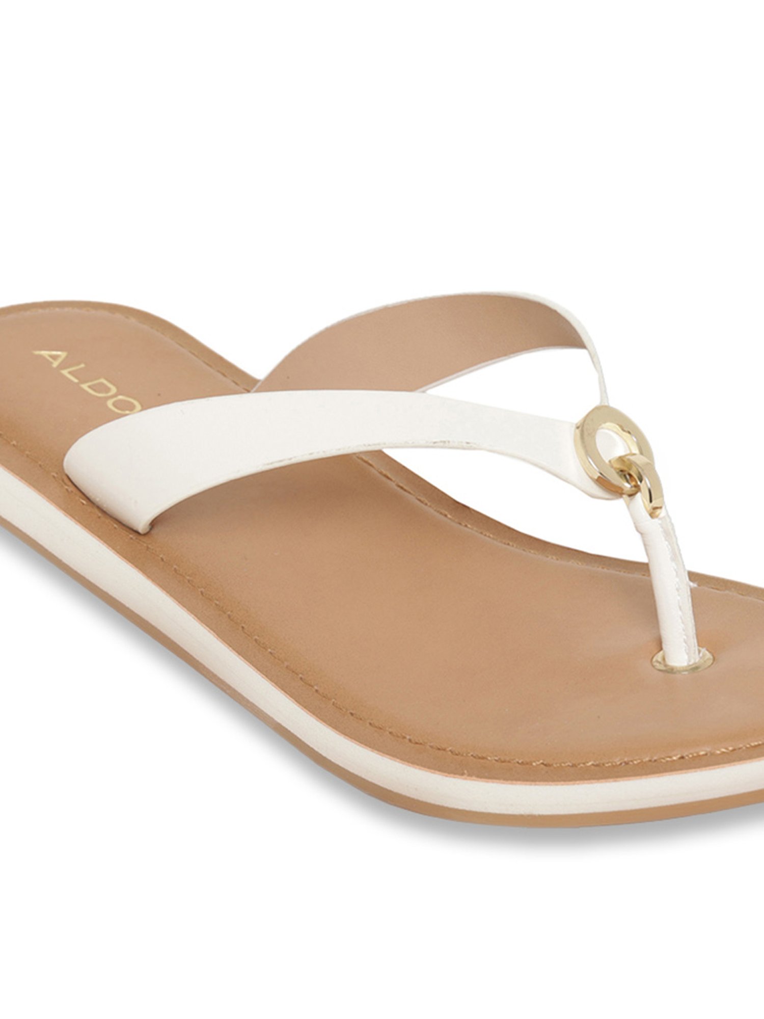 Deandra Women's White Flat Sandals | Aldo Shoes