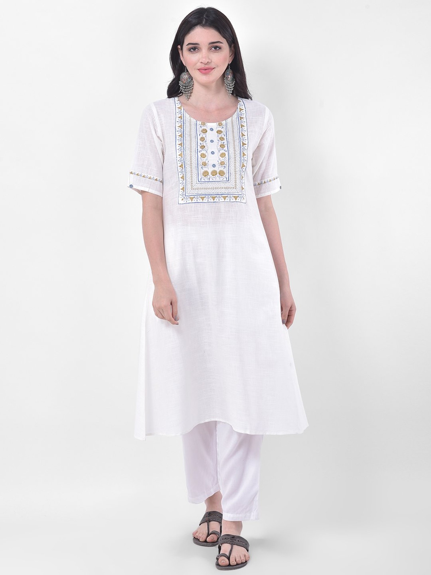 Buy Off White Kurtas & Kurtis for Women by Svrnaa Online | Ajio.com-saigonsouth.com.vn
