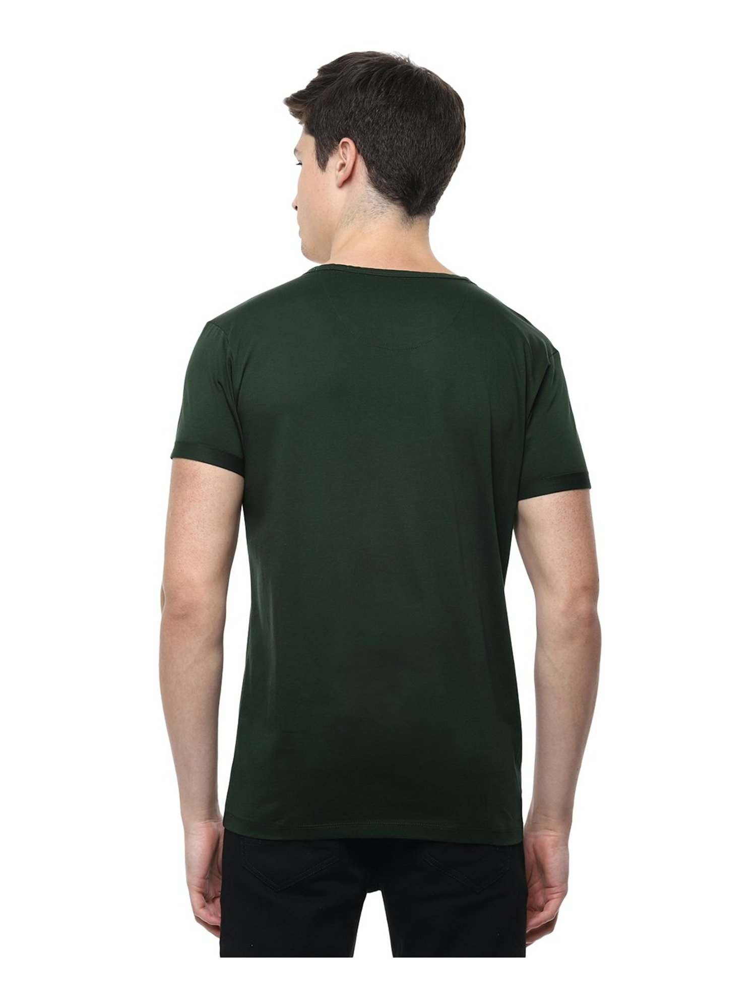 Buy Louis Philippe Khaki T-shirt Online - 746169