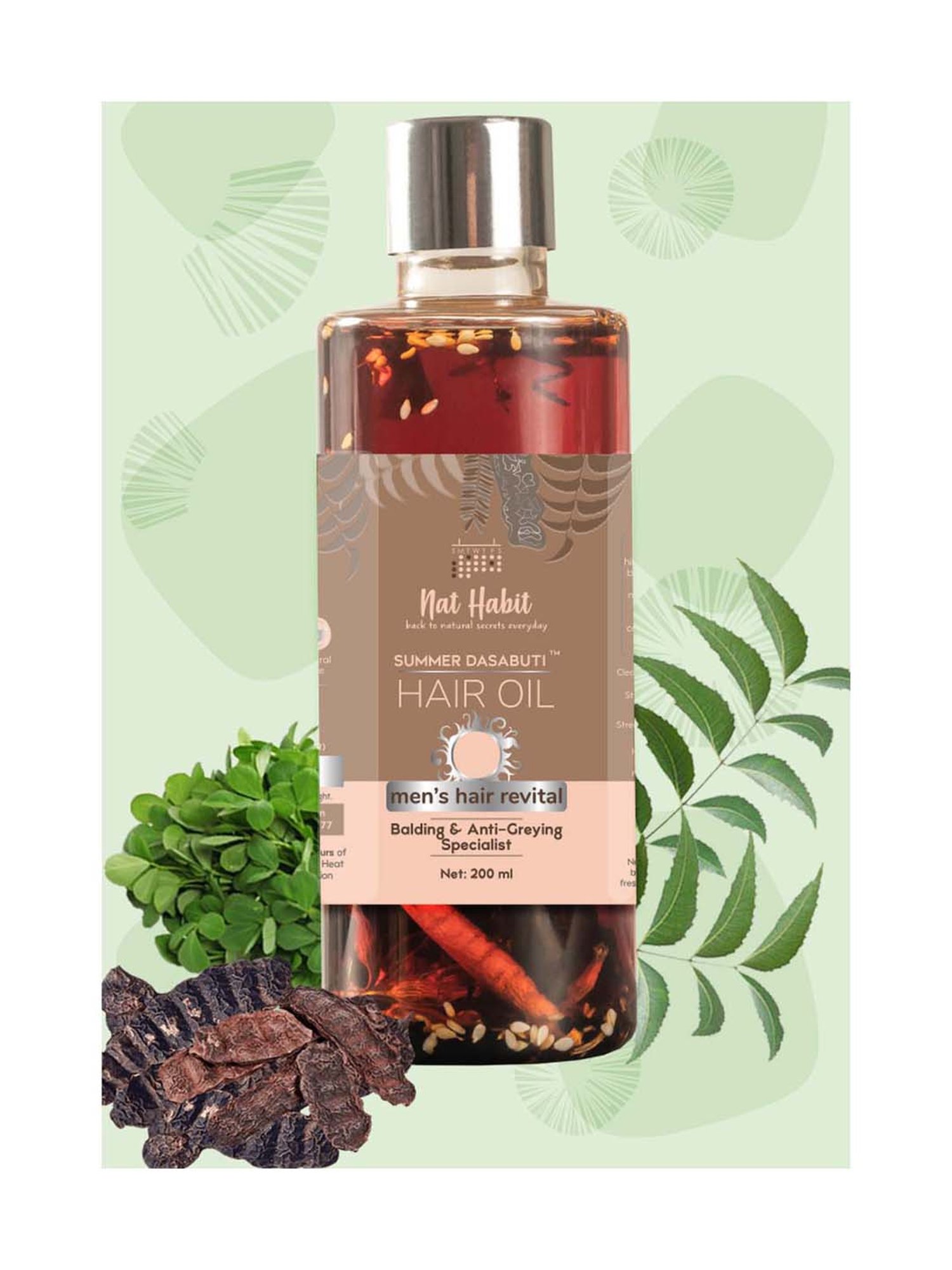 Hibiscus Amla 100 Natural Ayurvedic Herbal Hair Oil for Hair Growth  Hair  Thickening Winter Hair Oil  Nat Habit