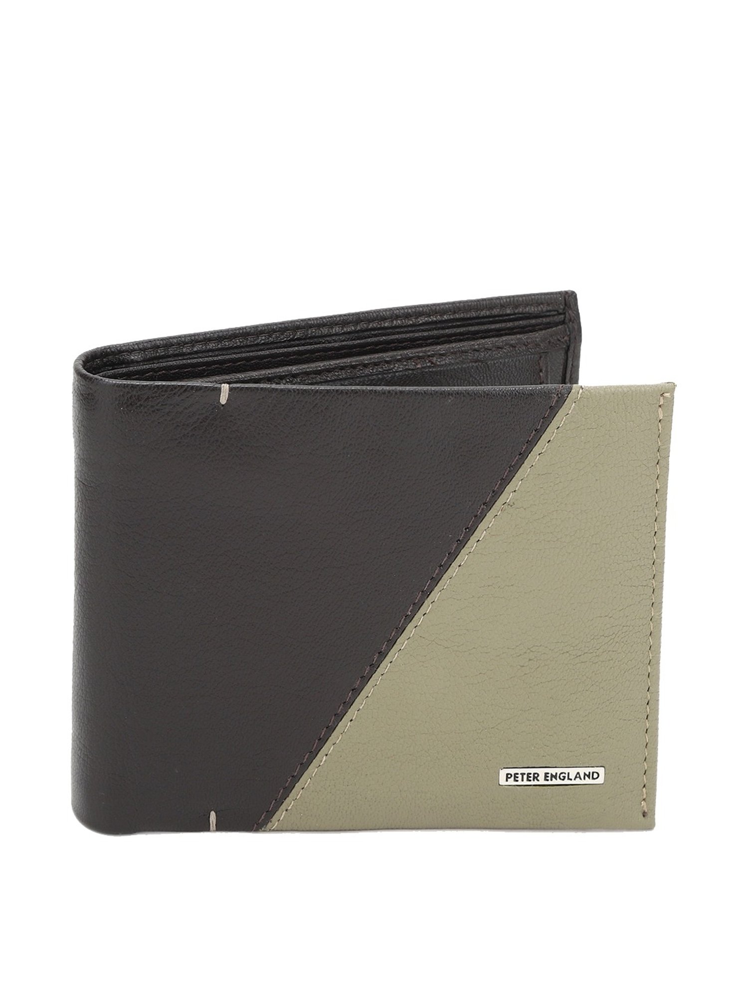 Buy Men Black Solid Leather Wallet Online - 601866 | Peter England