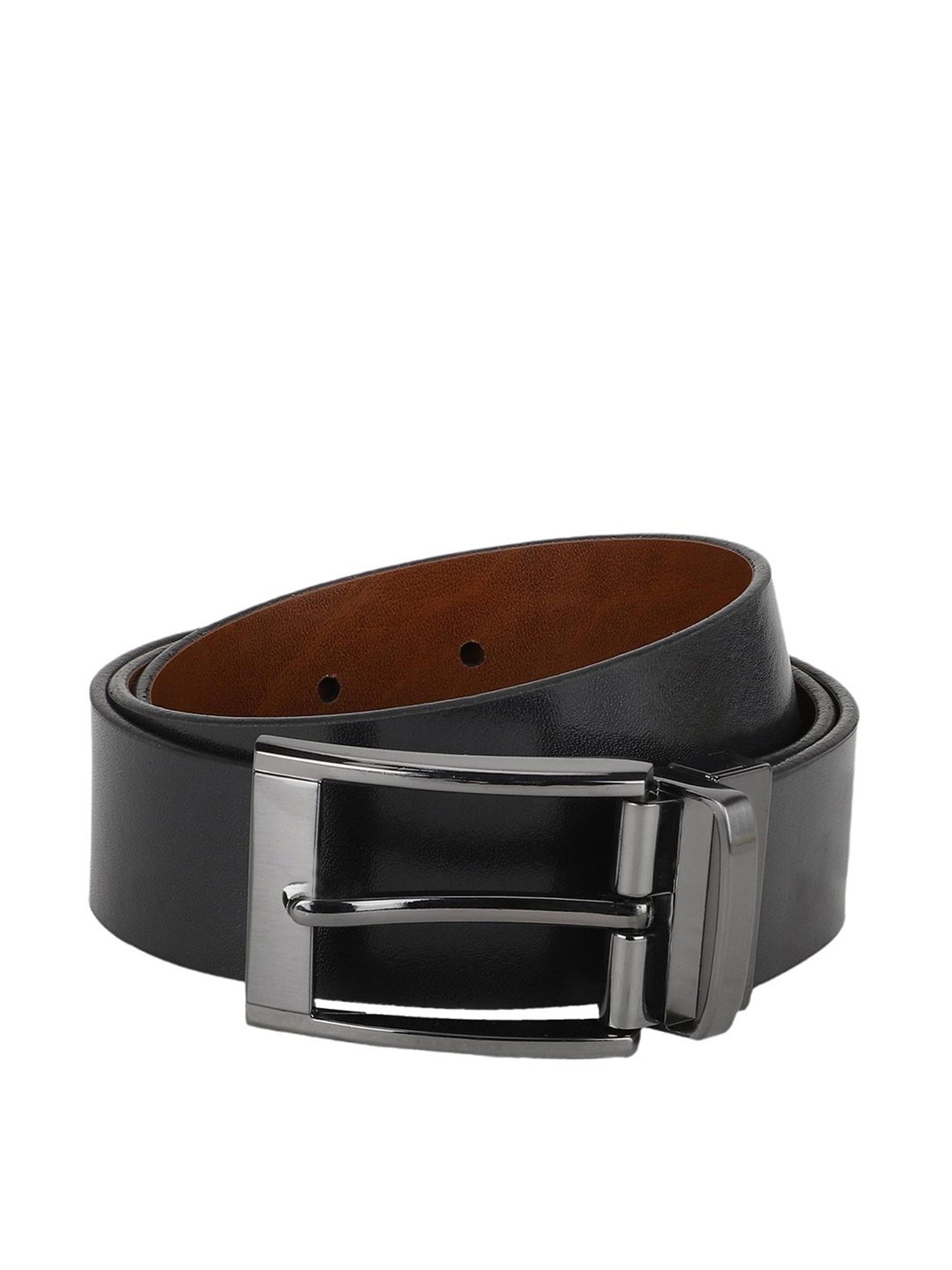 peter england black reversible belt