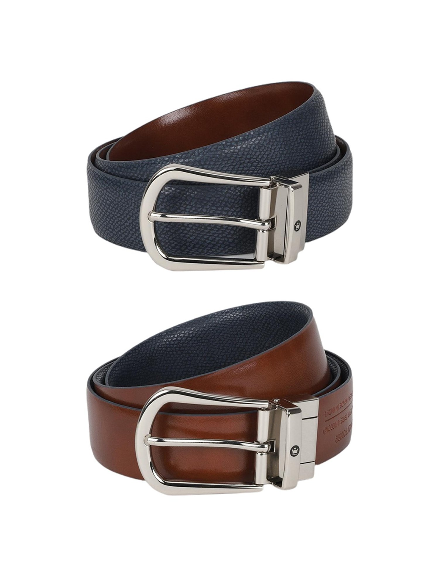 Leyva men's belt in reversible leather