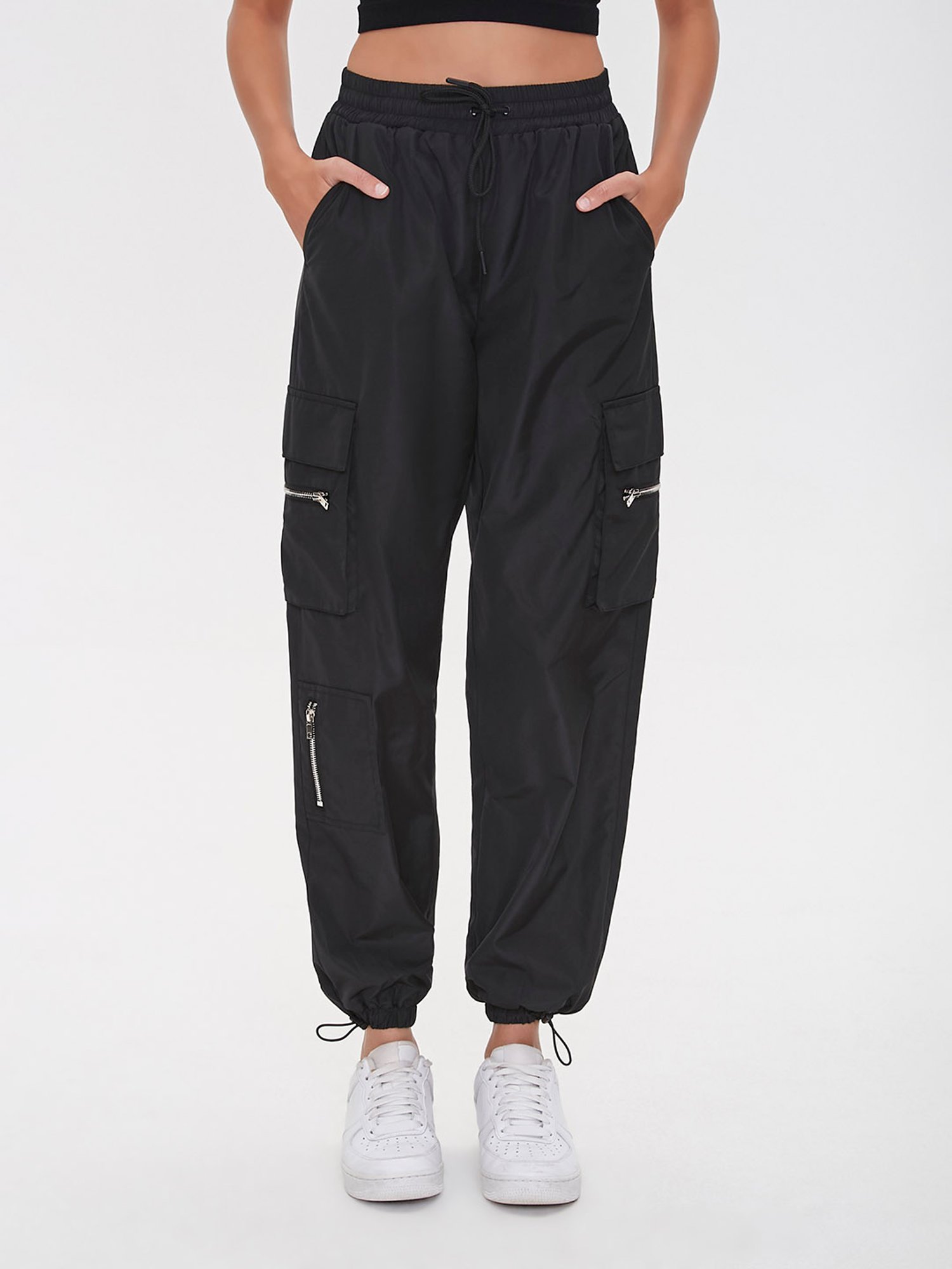 Girls Black Oversized D-Ring Cargo Trousers | Girls Trousers | Select  Fashion Online