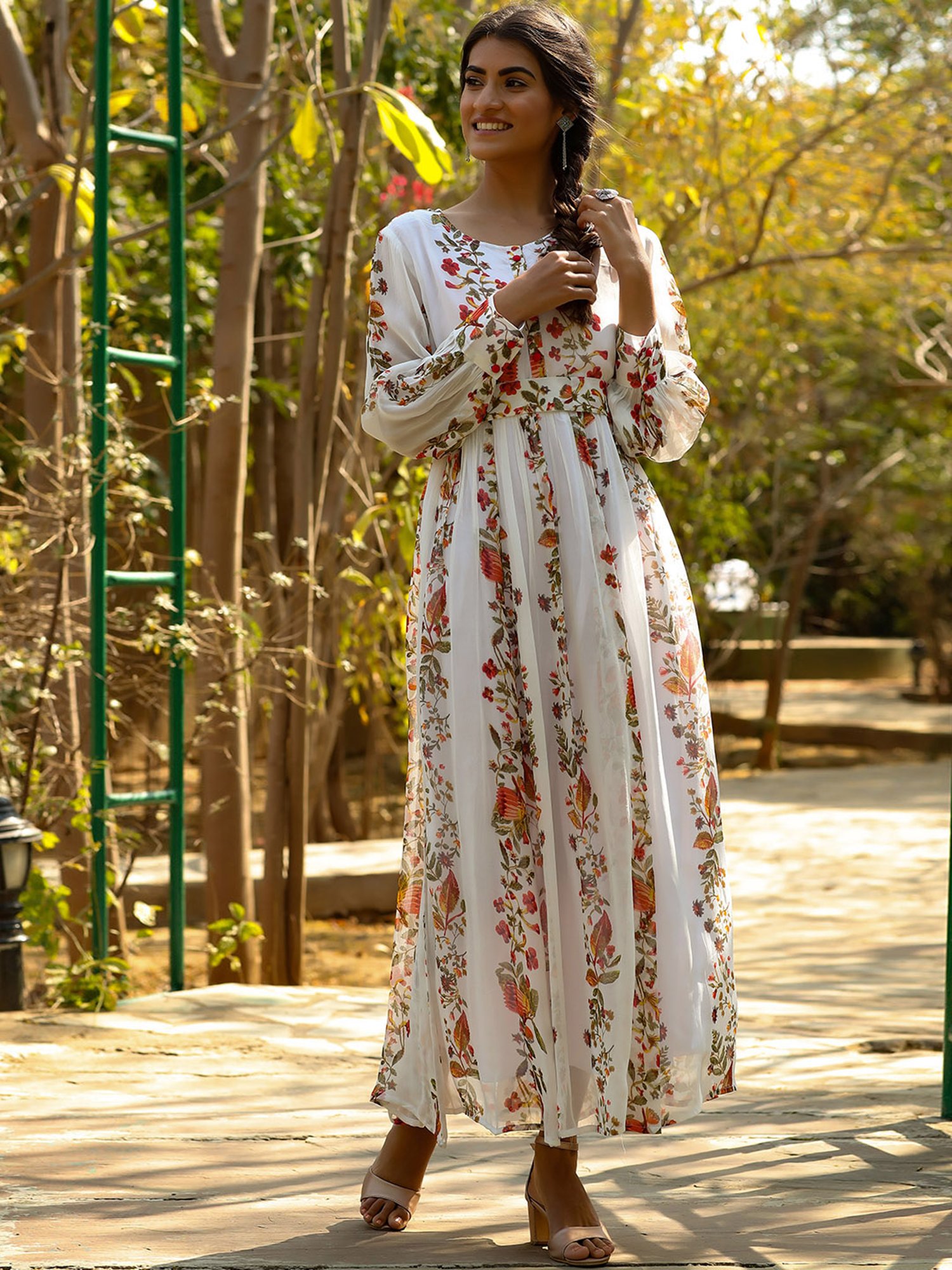 chiffon dress myntra Price History of Sera Floral Printed Chiffon Dress from Myntra 111_7662906
