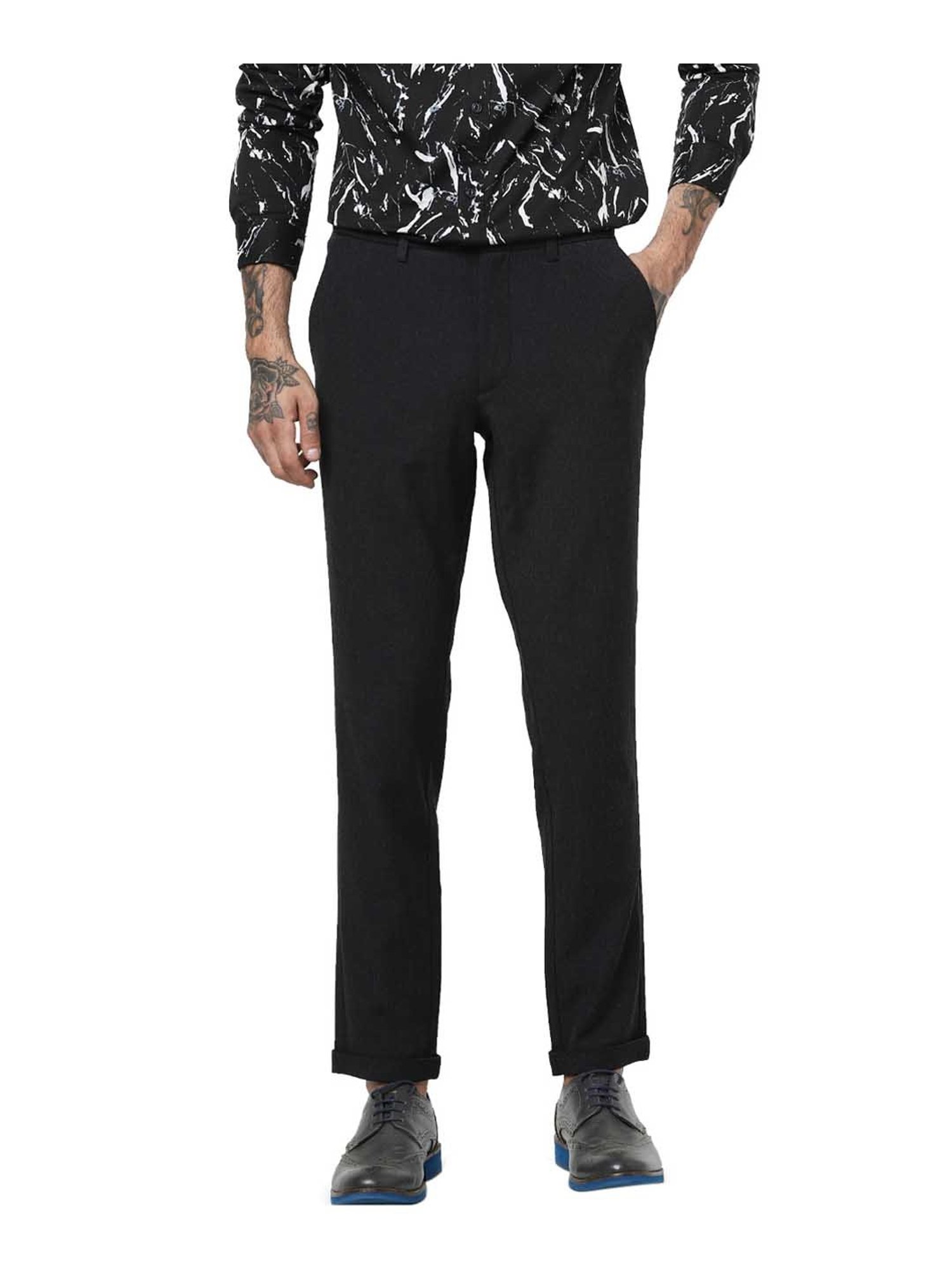 Jack  Jones Casual Trousers  Buy Jack  Jones Men Solid Grey Pants Online   Nykaa Fashion