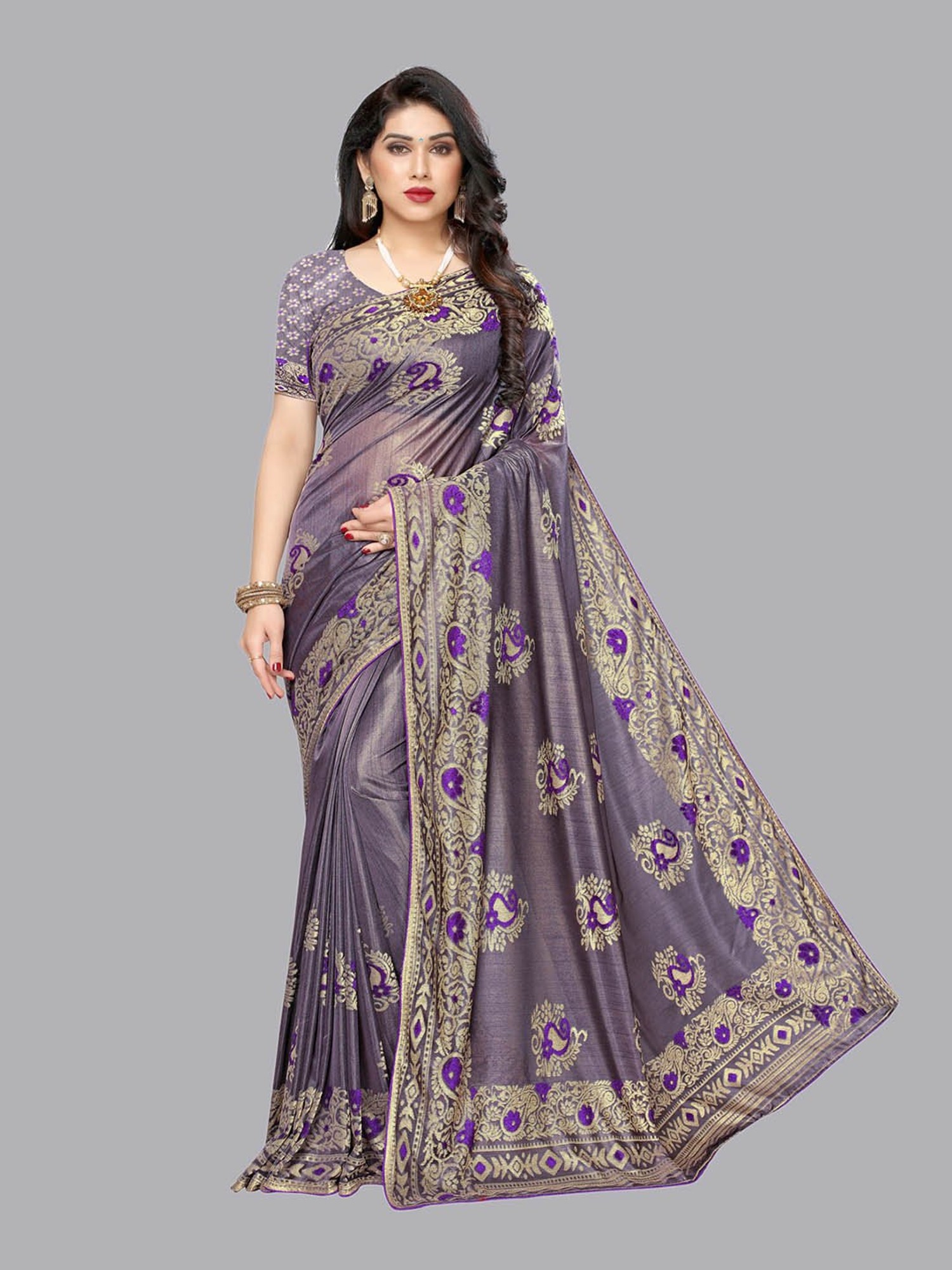 Buy Satrani Green Printed Saree With Unstitched Blouse for Women Online @ Tata  CLiQ