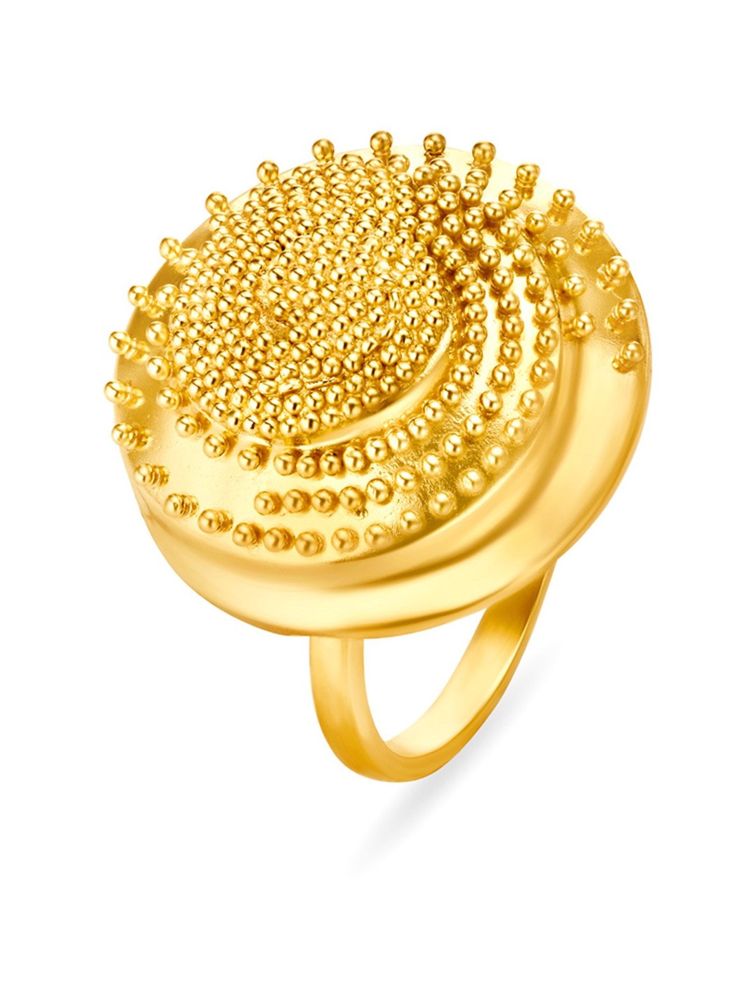 Heavenly 22 Karat Yellow Gold Om Engraved Finger Ring