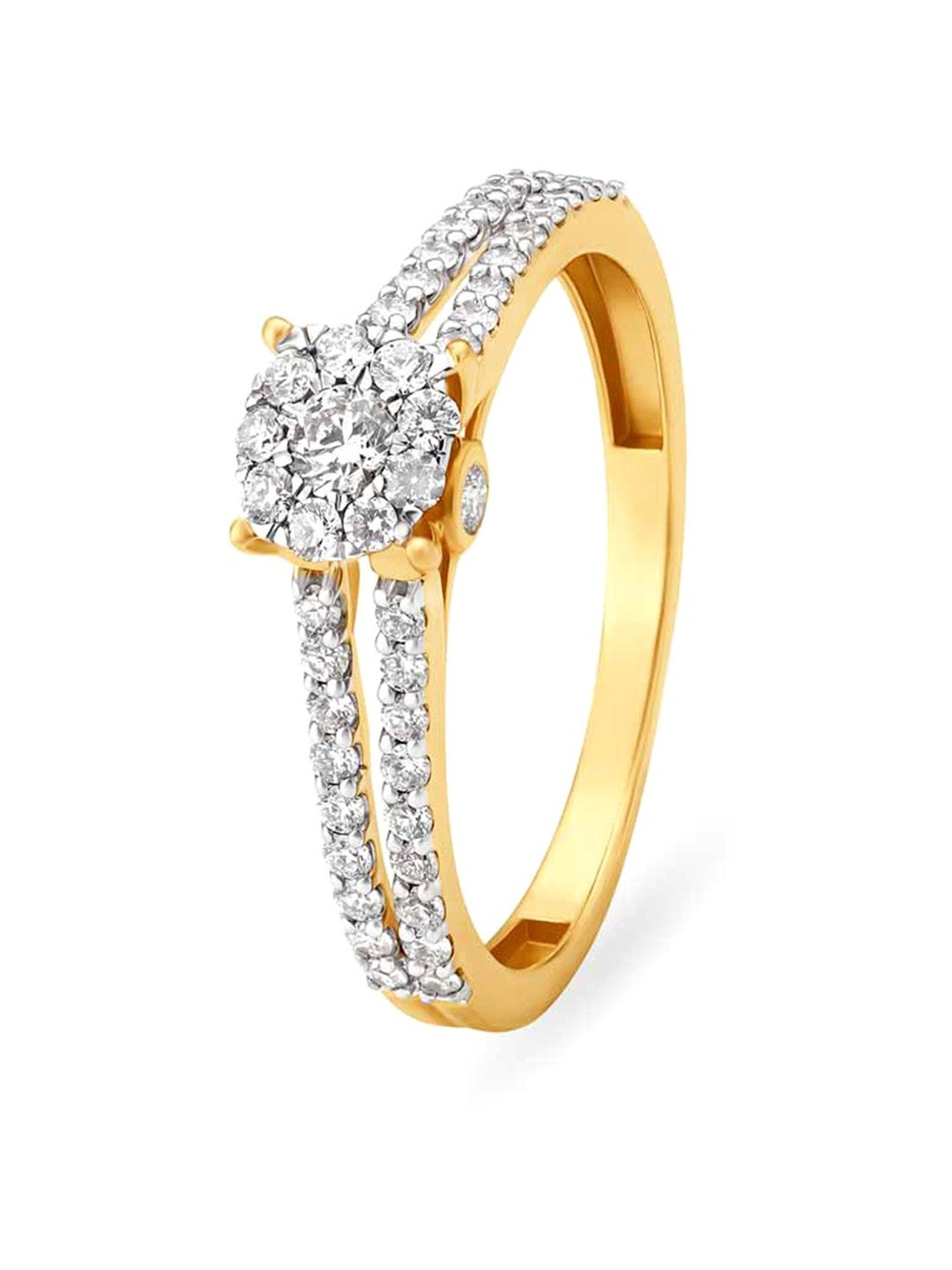 Enchanting 18 Karat Yellow Gold And Diamond Finger Ring