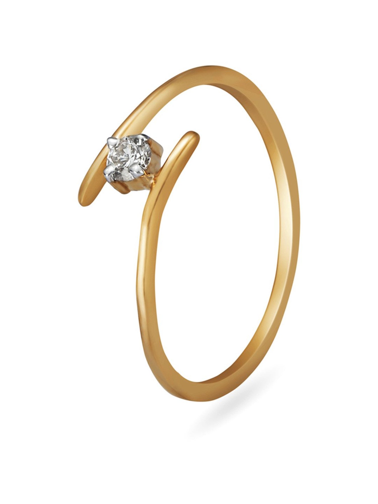 Mia by Tanishq 18 Kt Rose Gold Diamond Studded Vanki Ring 18kt Diamond Rose  Gold ring Price in India - Buy Mia by Tanishq 18 Kt Rose Gold Diamond  Studded Vanki Ring