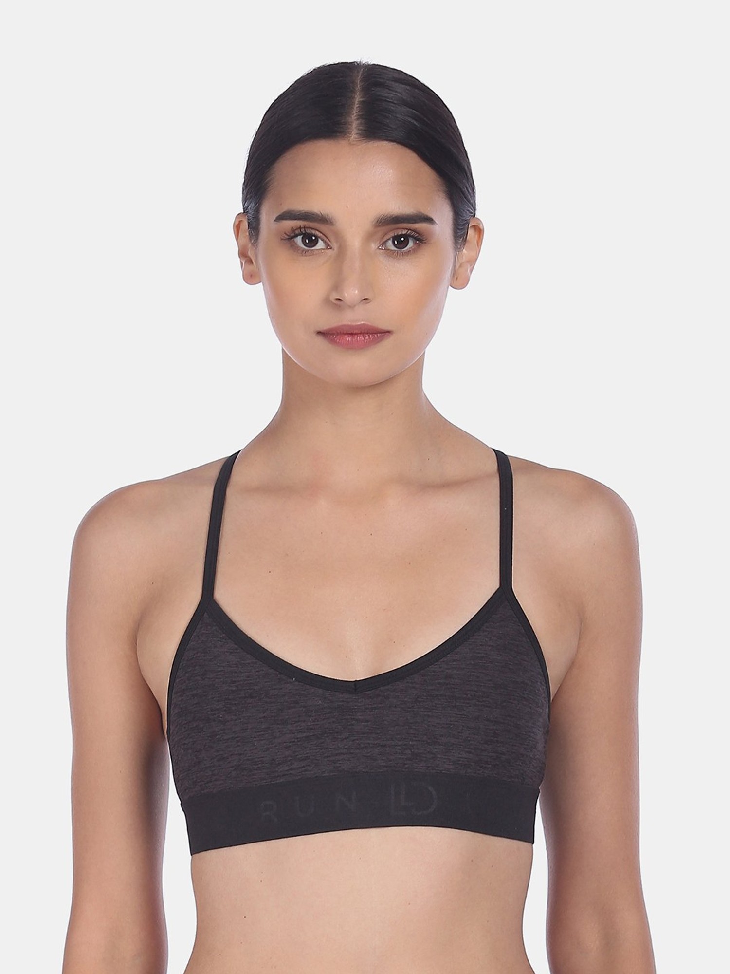 Buy Aeropostale Charcoal Non-Wired Non-Padded Sports Bra for