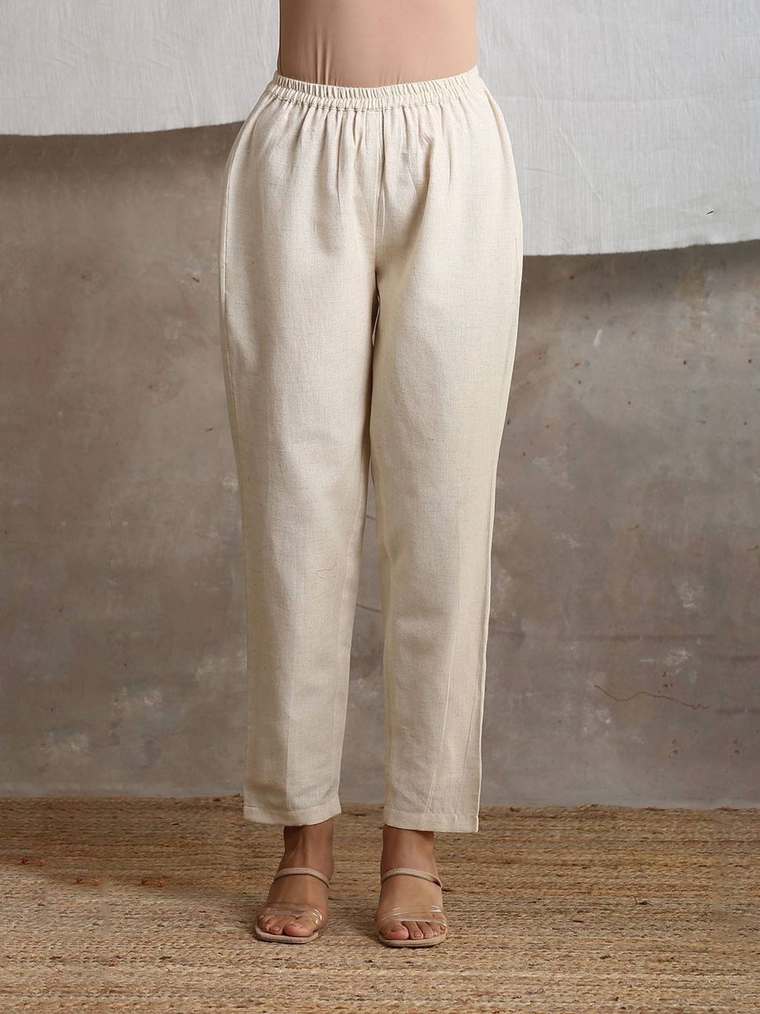 Buy online Blue Ankle-length Khadi Cotton Pants from bottom wear for Women  by Ritzzy for ₹749 at 37% off | 2023 Limeroad.com