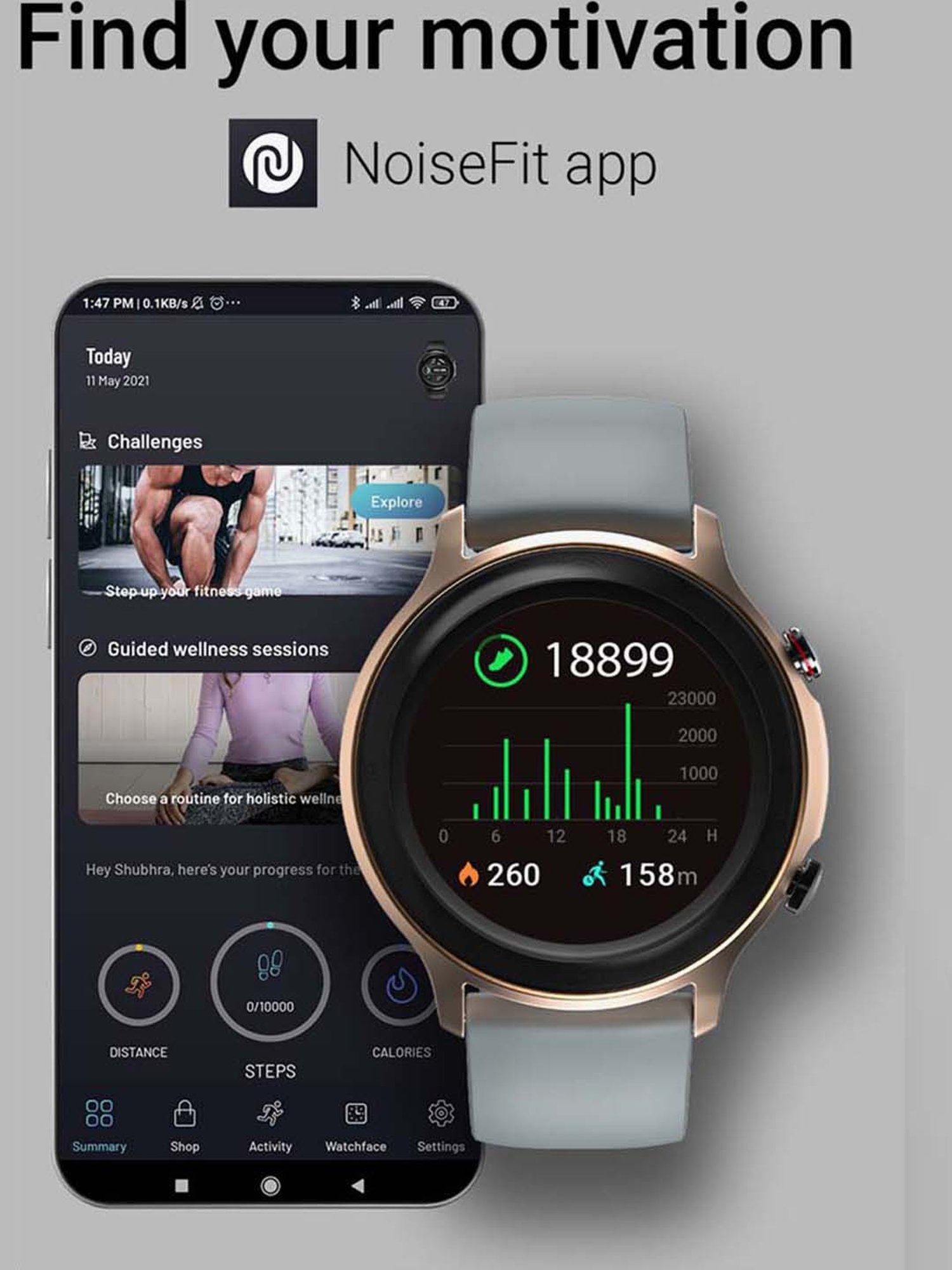 Noise Fit Active SpO2 Smartwatch (Grey 