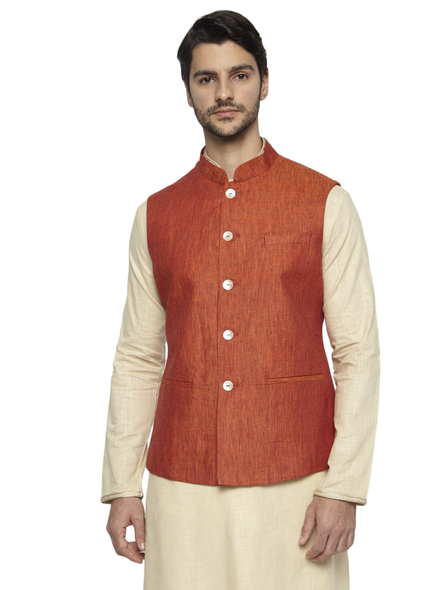 Raymond linen nehru on sale jacket