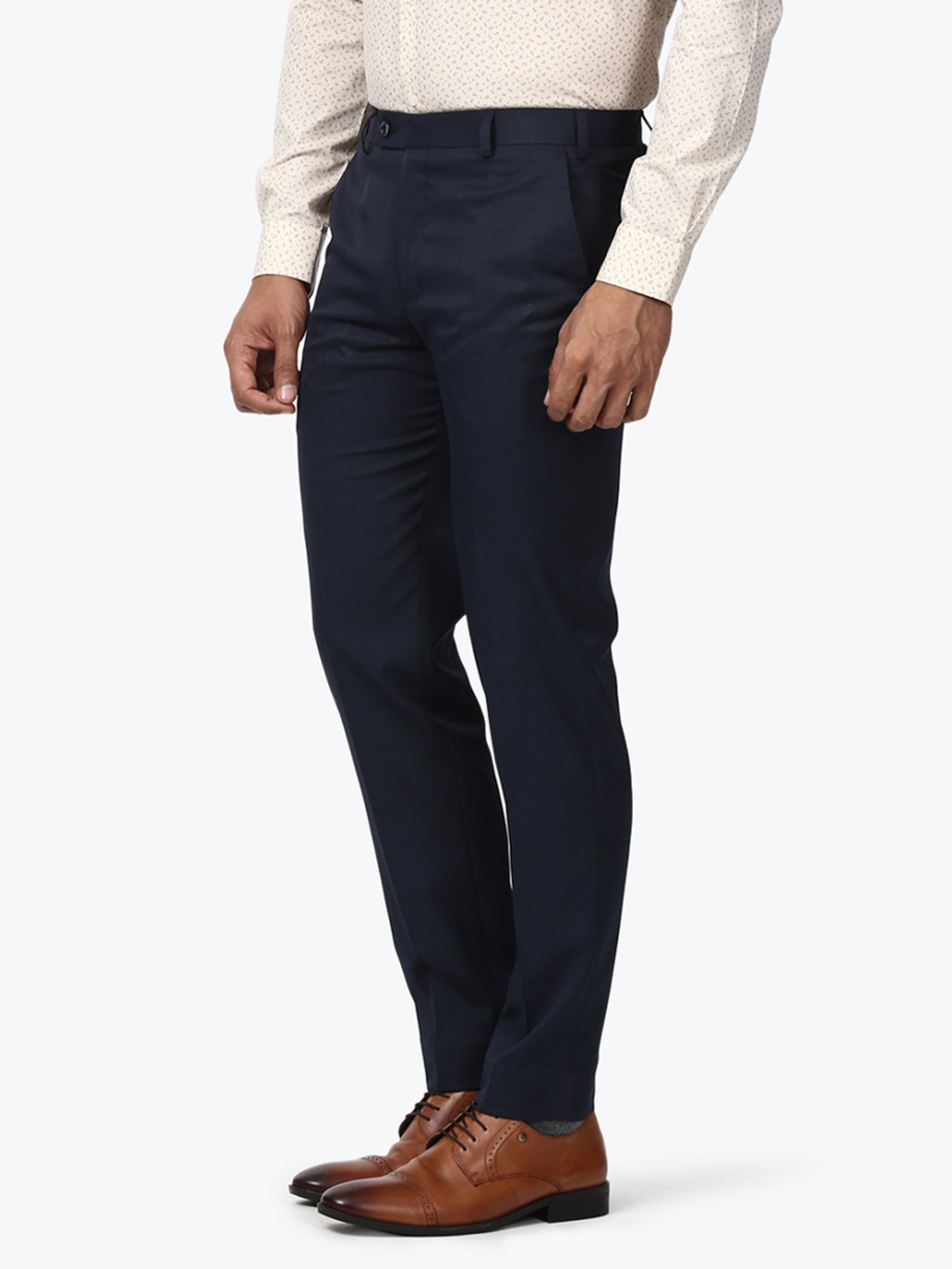 Buy Next Look Men Beige Slim Fit Self Design Formal Trousers  Trousers for  Men 7741217  Myntra