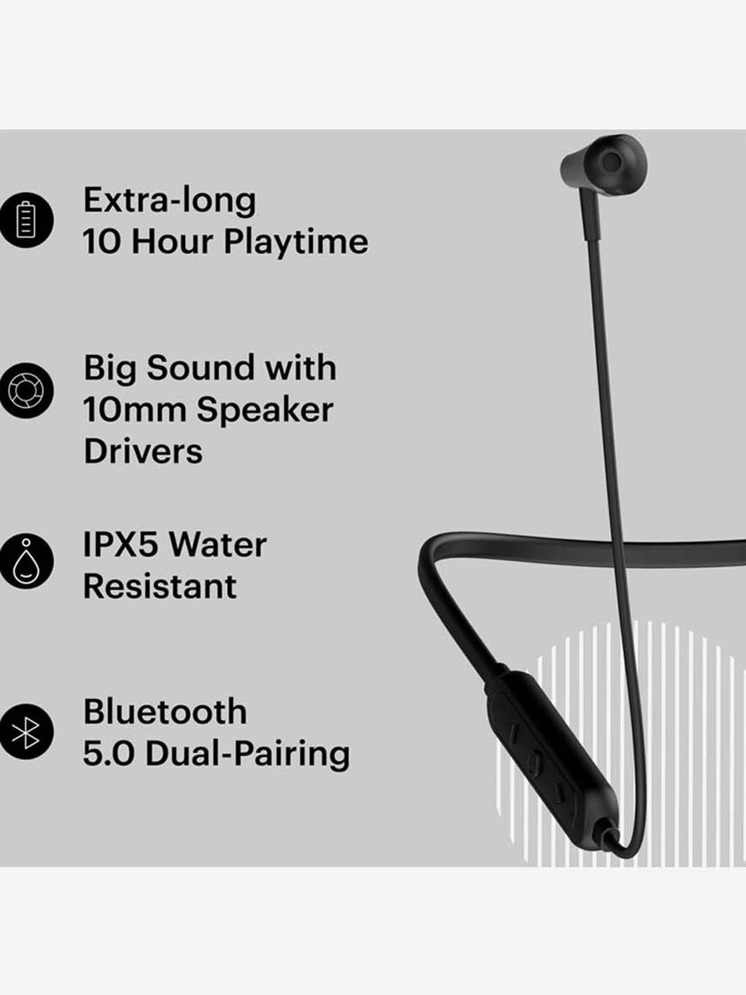 noise tune lite neckband bluetooth