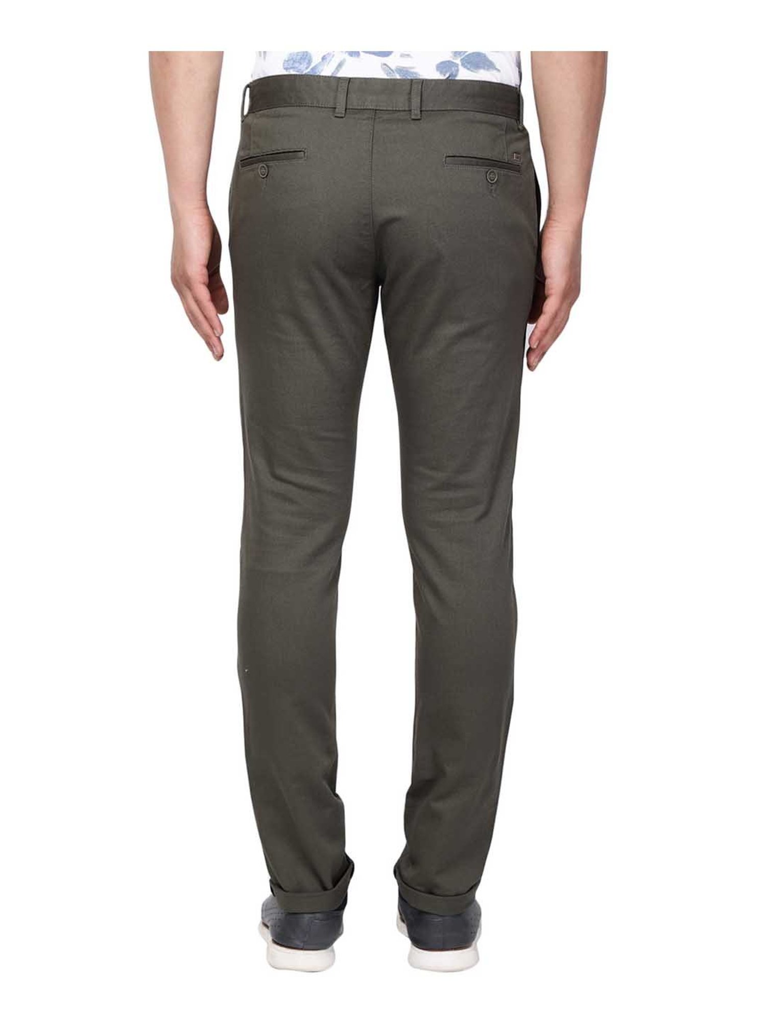Buy Polo Ralph Lauren Men Dark Olive Solid FlatFront Chinos for Men Online   The Collective