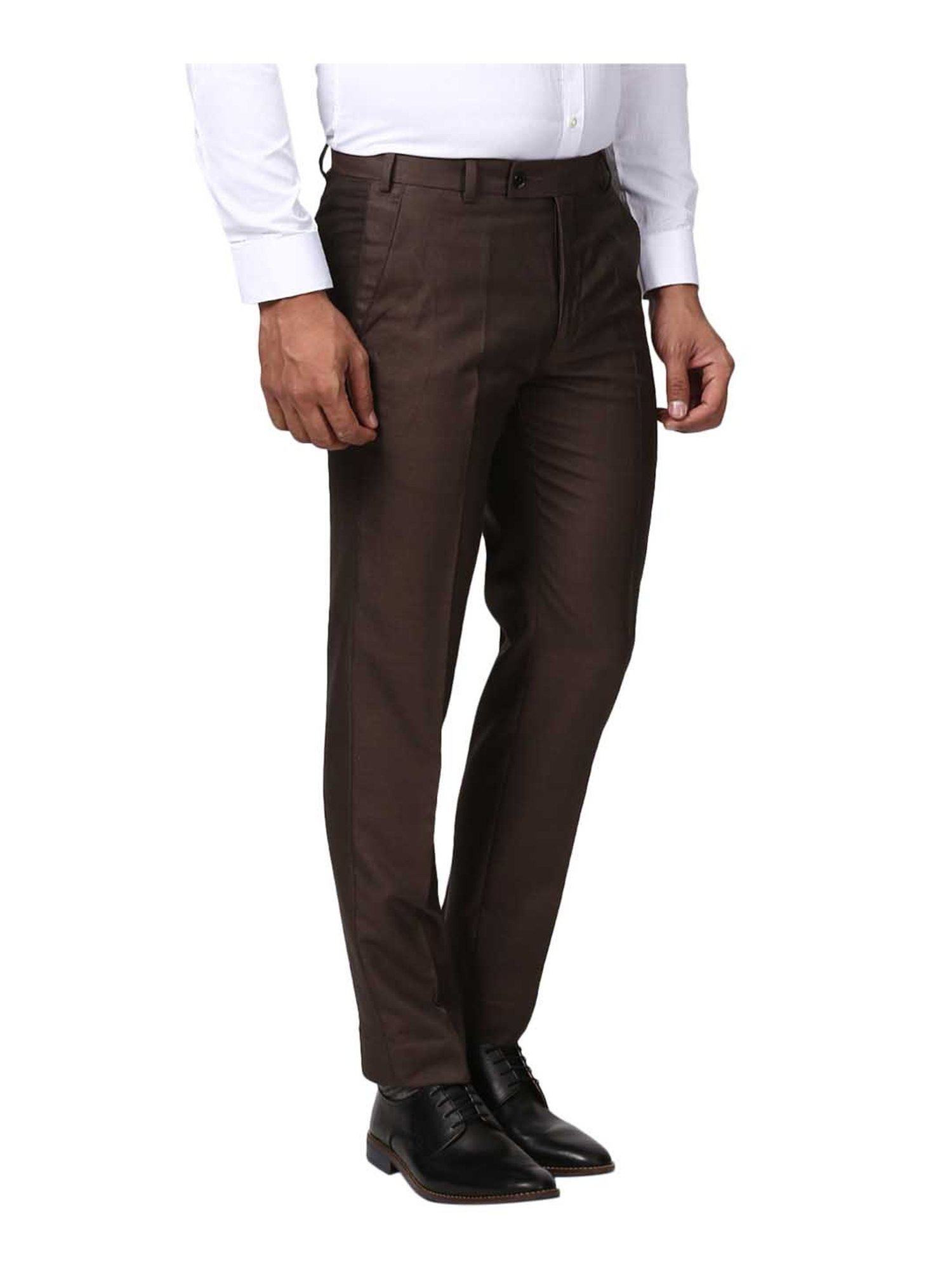 Buy Next Look Fawn Regular Fit Trousers for Men Online  Tata CLiQ